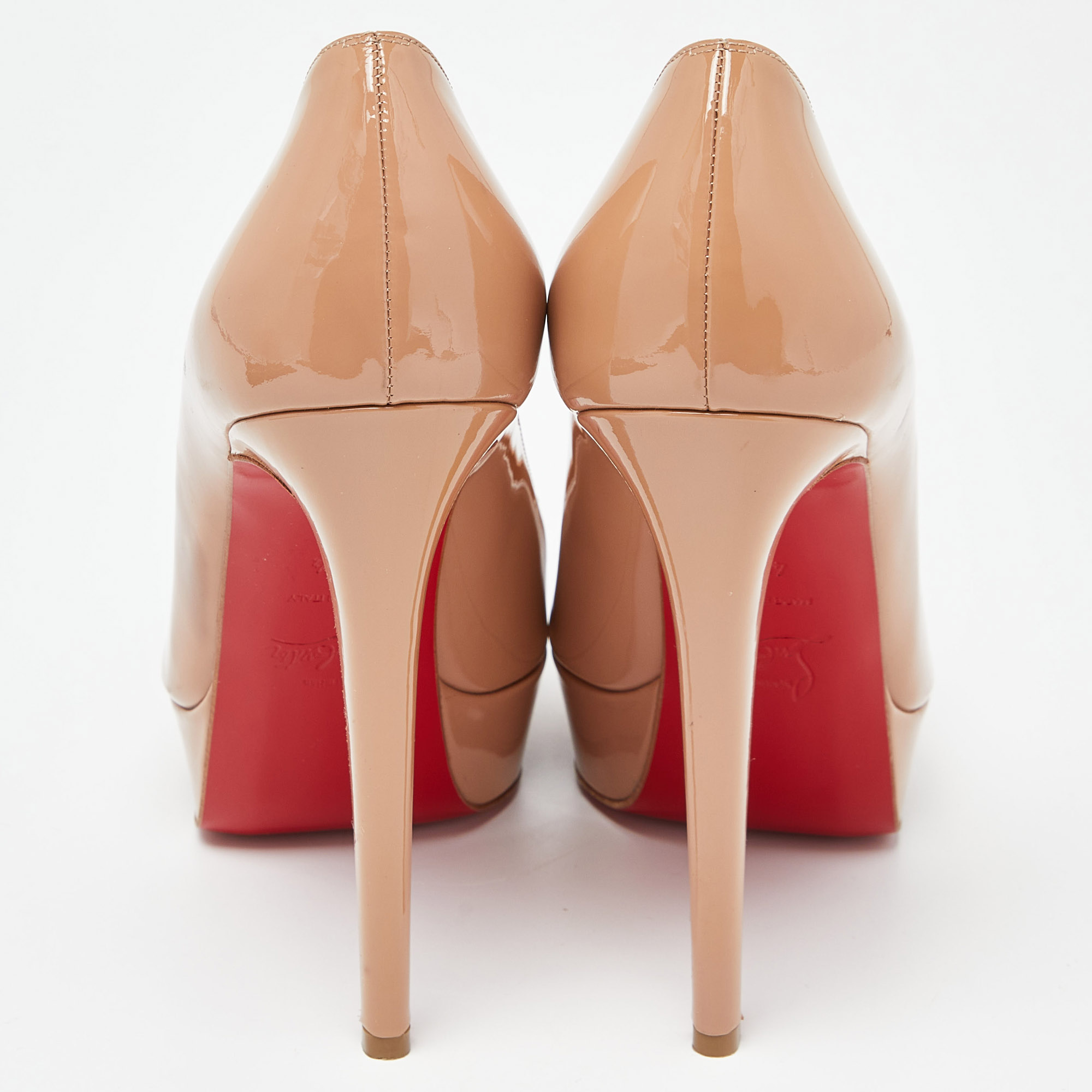 Christian Louboutin Beige Patent Leather Bianca Pumps Size 40.5