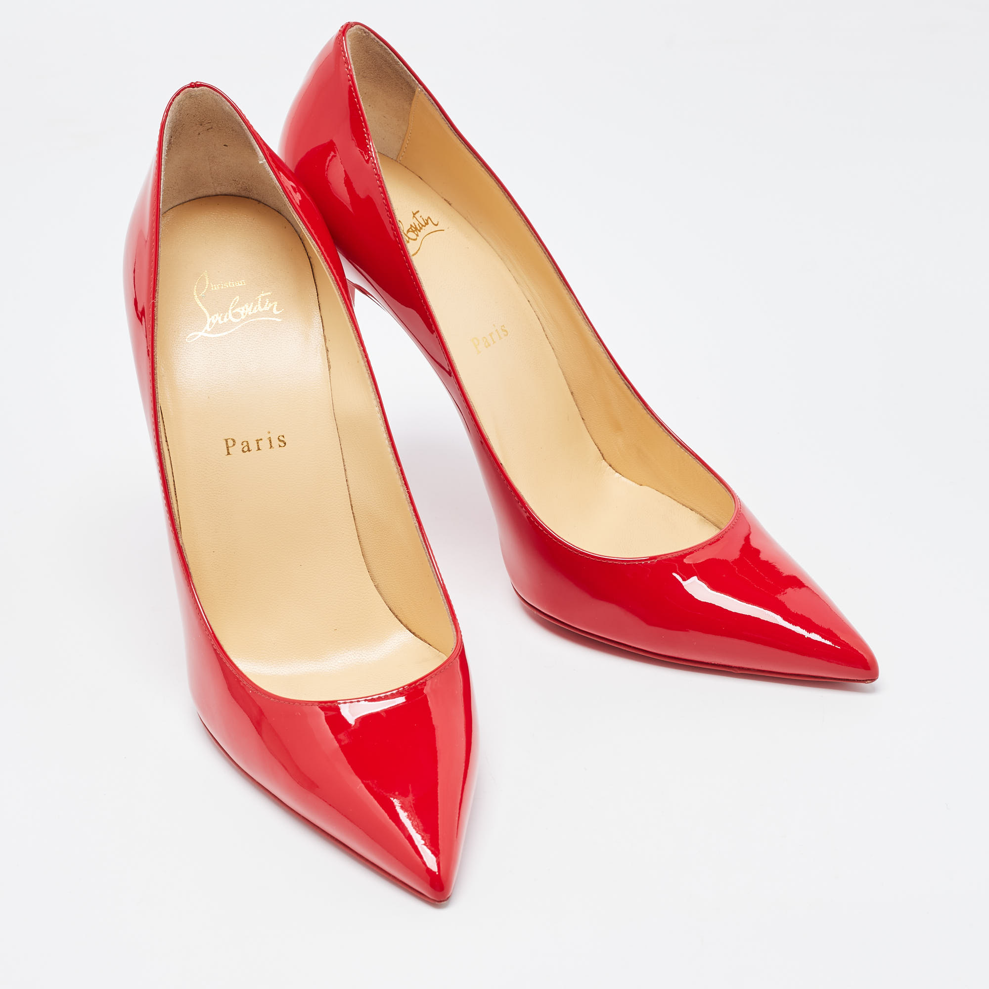 Christian Louboutin Red Patent Leather So Kate Pumps Size 41