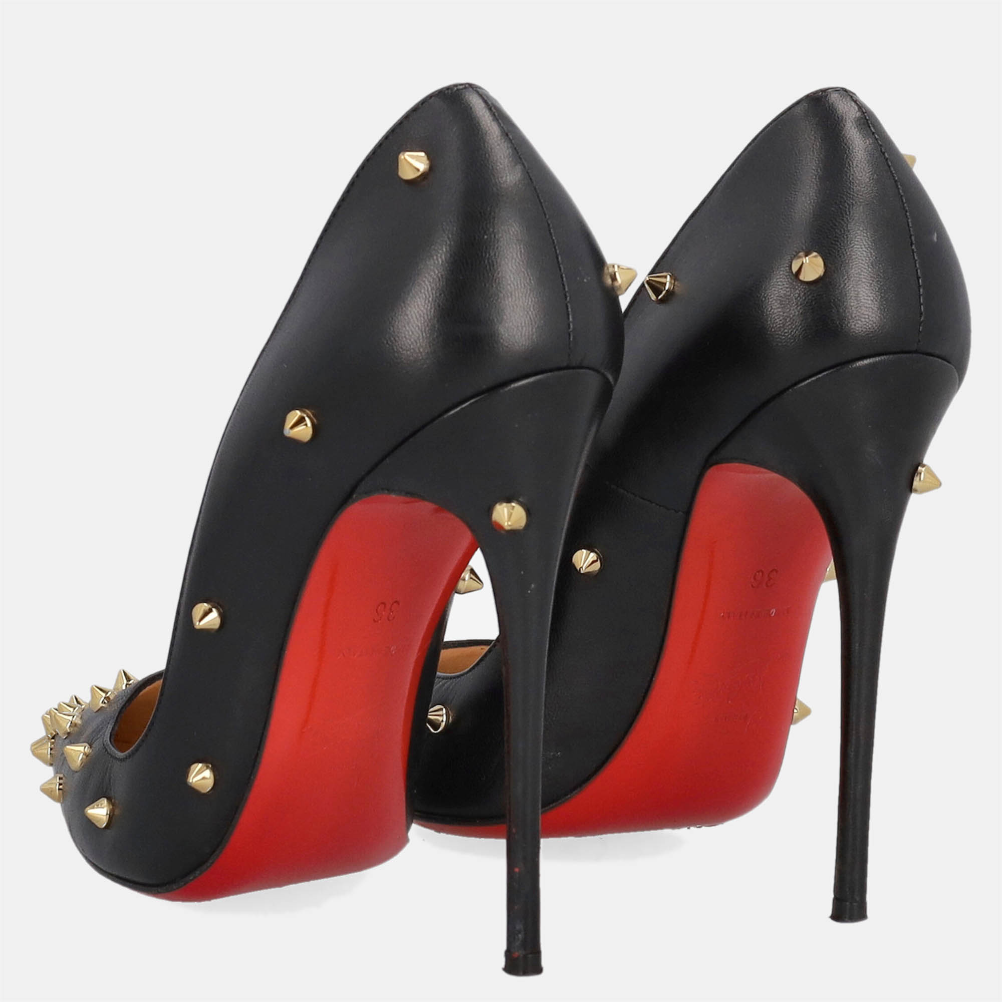 Christian Louboutin  Women's Leather Heels - Black - EU 36