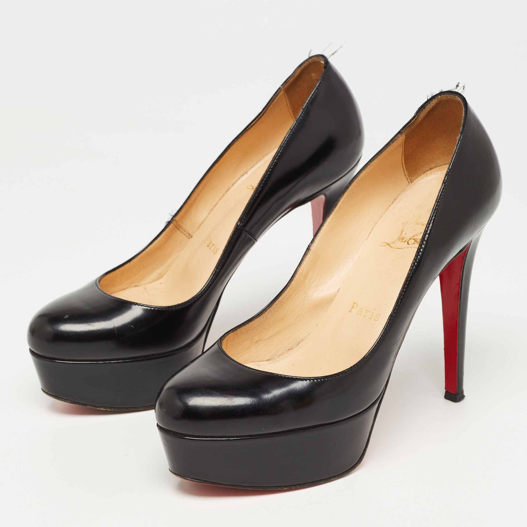 Christian Louboutin Black Leather Bianca Pumps Size 36