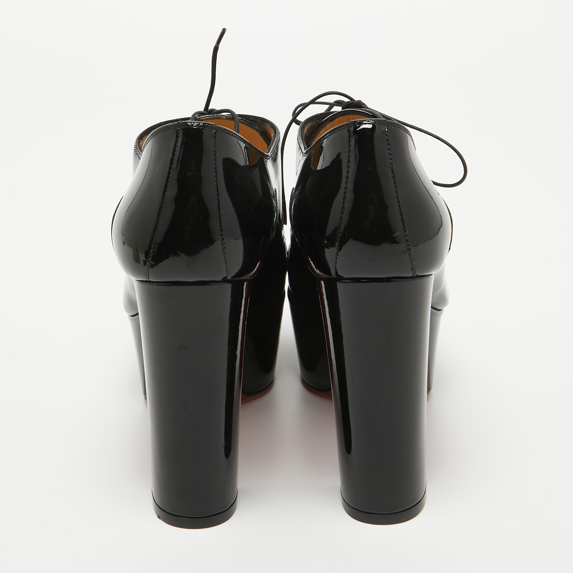 Christian Louboutin Black Patent Leather Goosinette Pumps Size 36