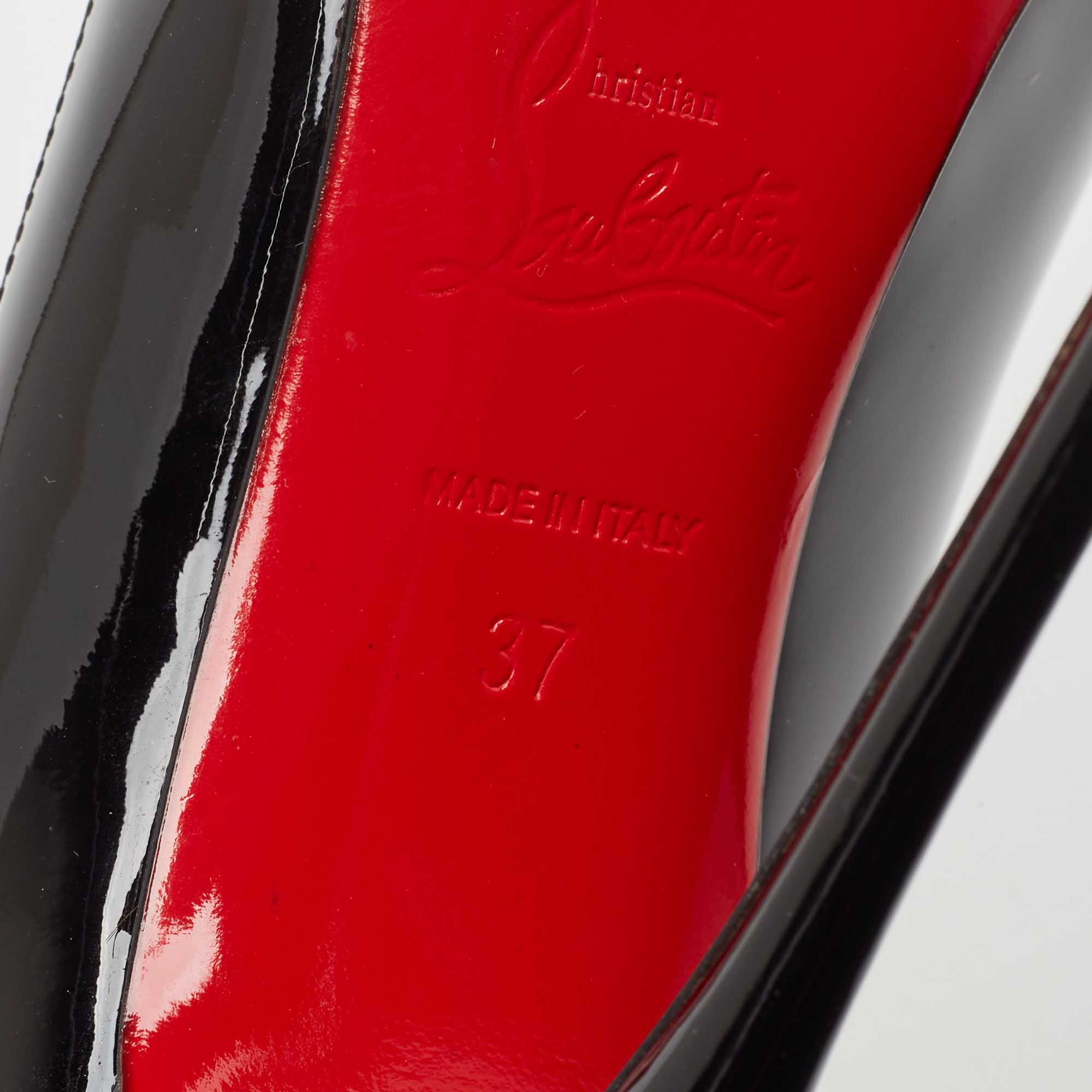Christian Louboutin Black Patent Leather So Kate Pumps Size 37