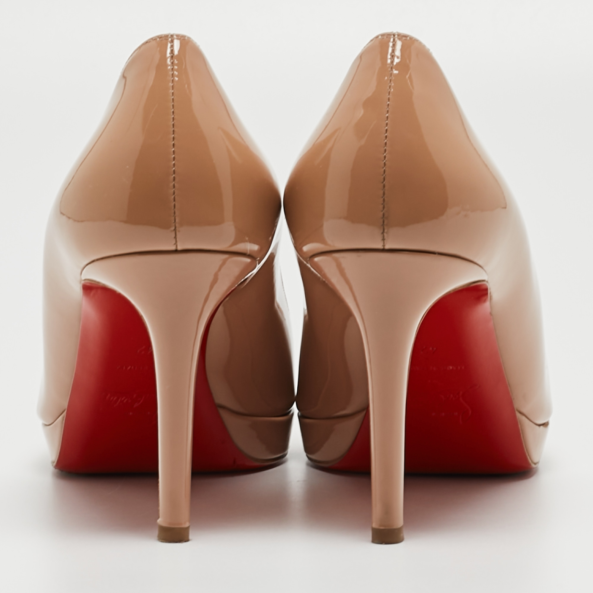 Christian Louboutin Beige Patent Leather New Simple Pumps Size 42