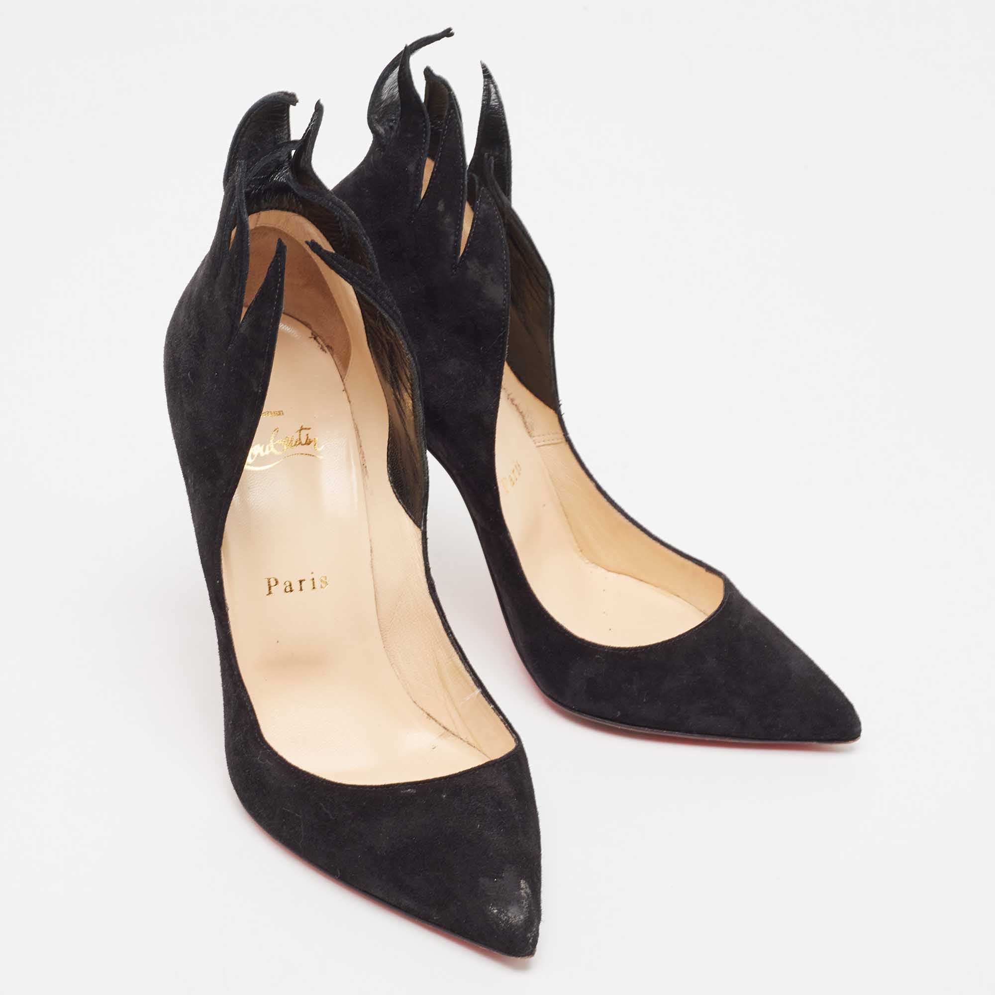 Christian Louboutin Black Suede Victorina Pumps Size 37.5