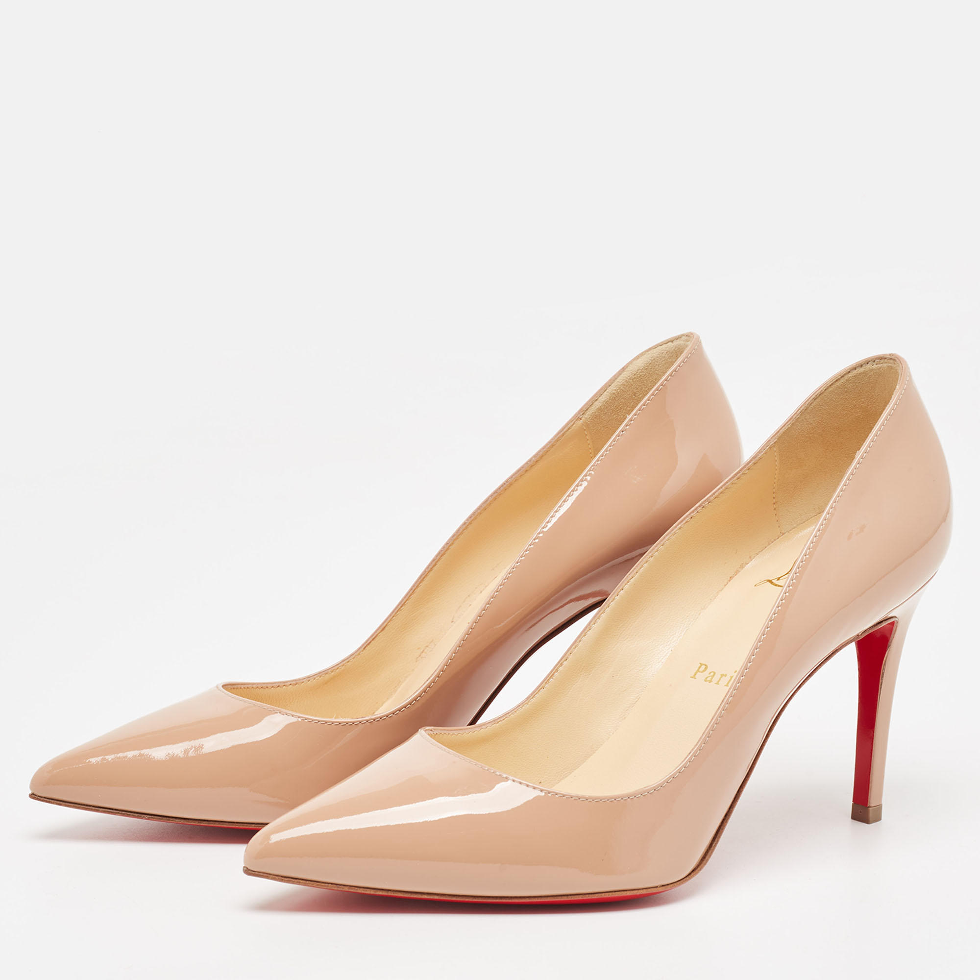 Christian Louboutin Beige Patent Leather Pigalle Pumps Size, Pink 
Christian Louboutin Beige Patent Leather Pigalle Pumps Size, Pink