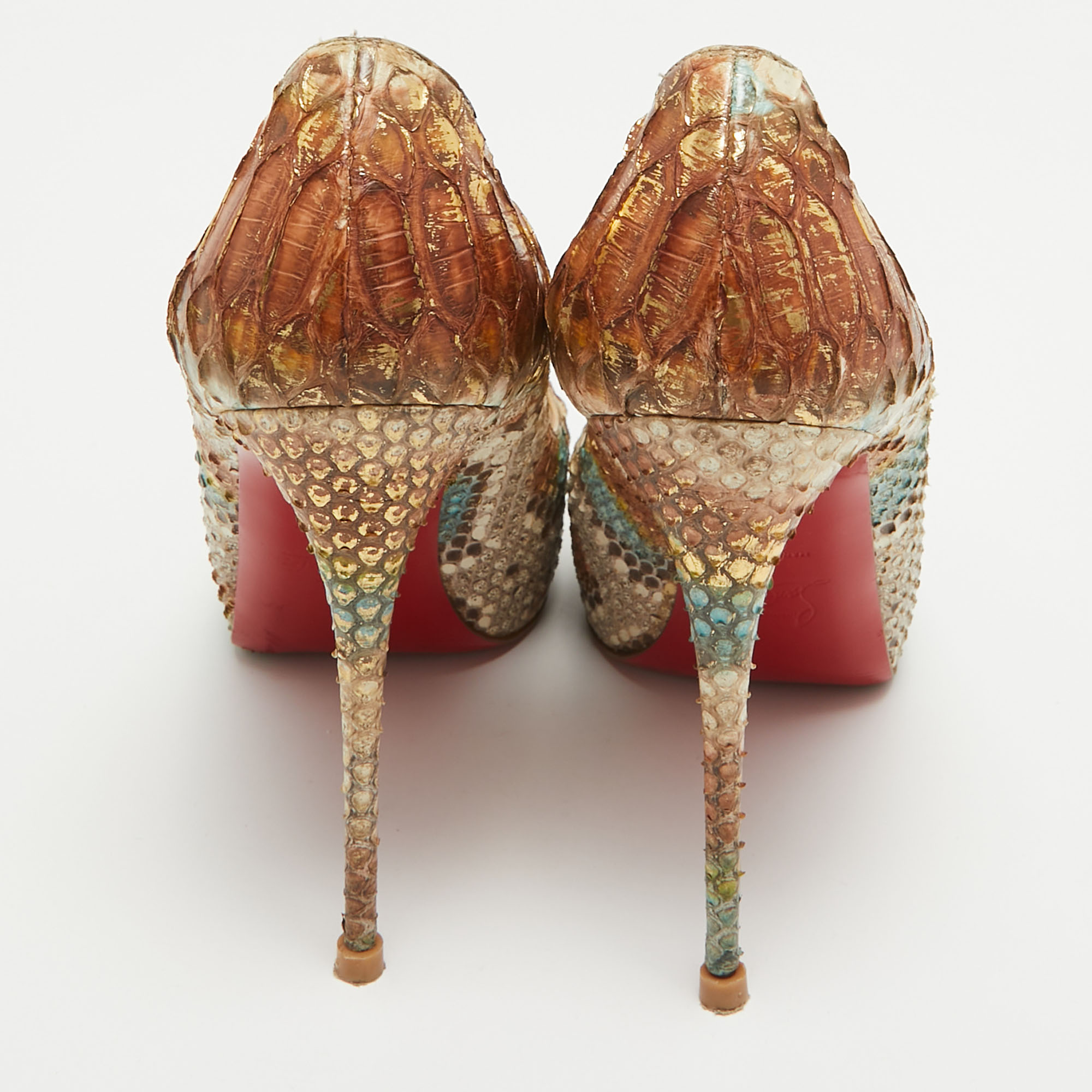 Christian Louboutin Multicolor Python New Very Prive Pumps Size 40.5