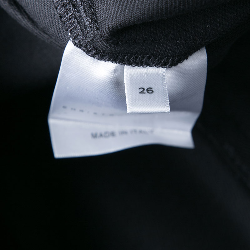 Christopher Kane Black Embroidered Hem Detail Cropped Jeans S