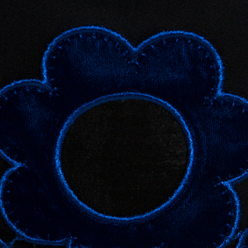 Christopher Kane Black Cotton Blend Flower Applique Trim Sleeveless Top S