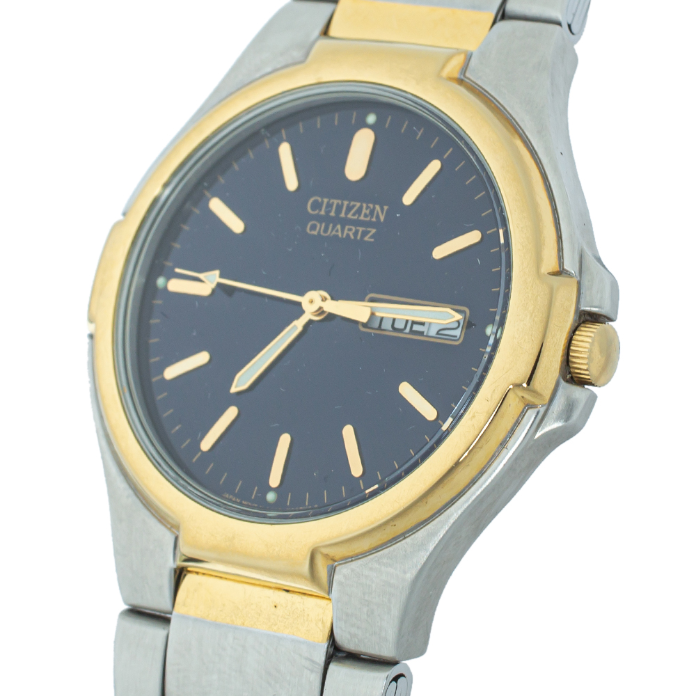 Citizen Blue Two Tone Stainless Steel S071887 Unisex Wristwatch 36mm