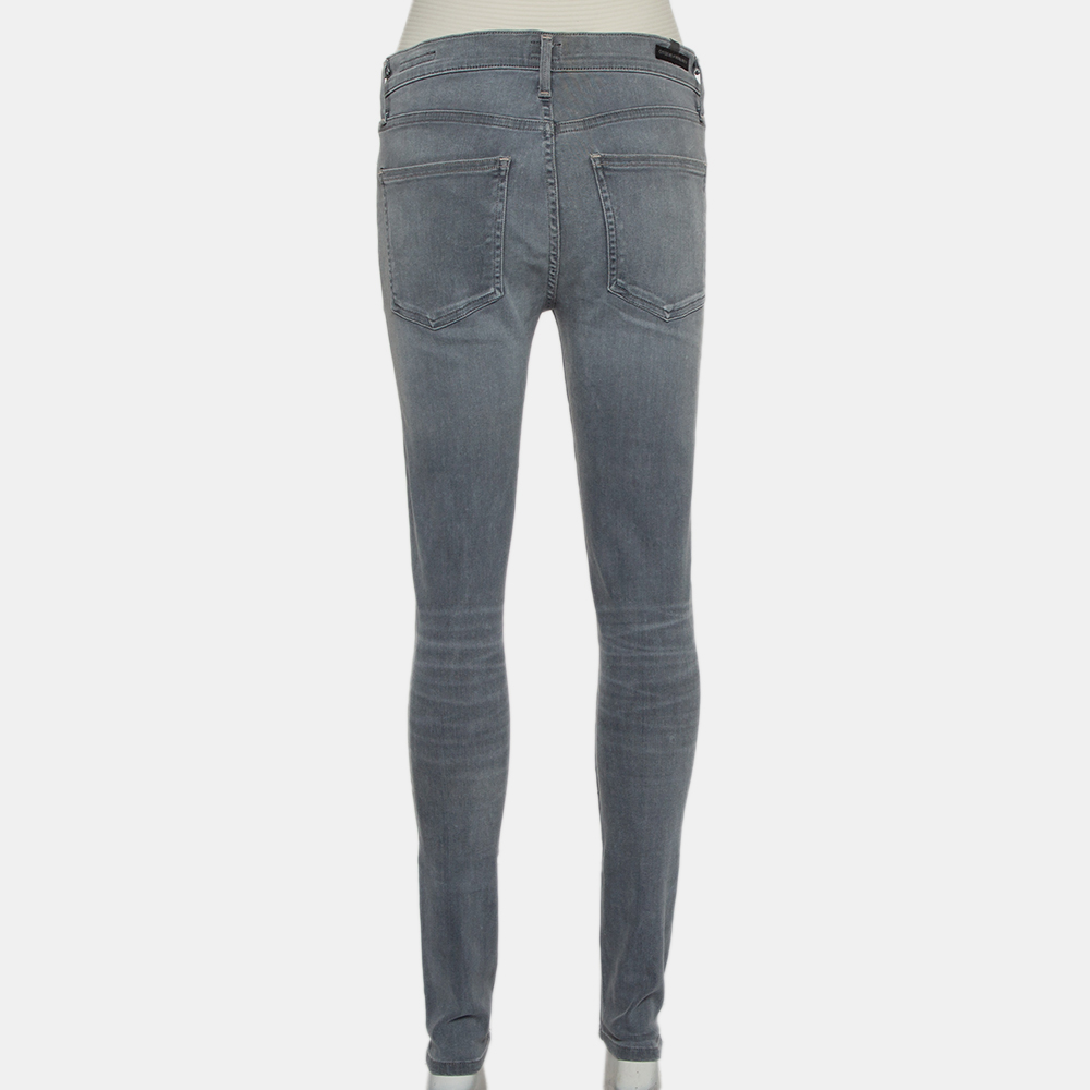 Citizens Of Humanity Grey Denim High Rise Skinny Rocket Jeans M
