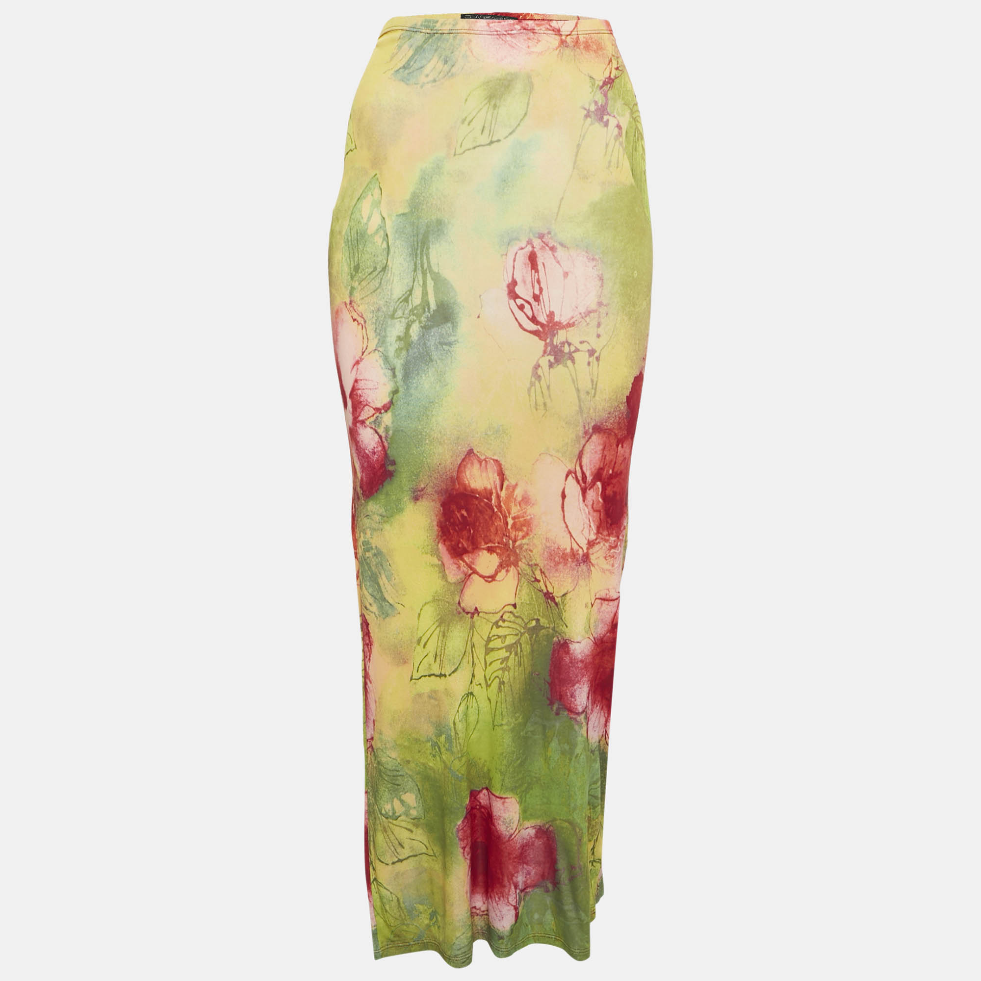 Class by Roberto Cavalli Green/Pink Floral Print Jersey Maxi Skirt L
Class by Roberto Cavalli Green/Pink Floral Print Jersey Maxi Skirt L
