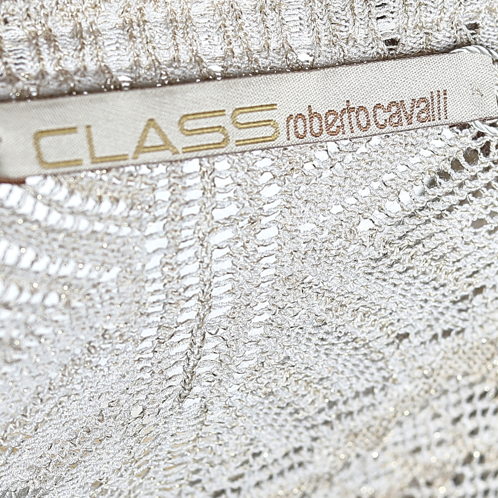 Class By Roberto Cavalli Cream Knit Blend Cardigan M