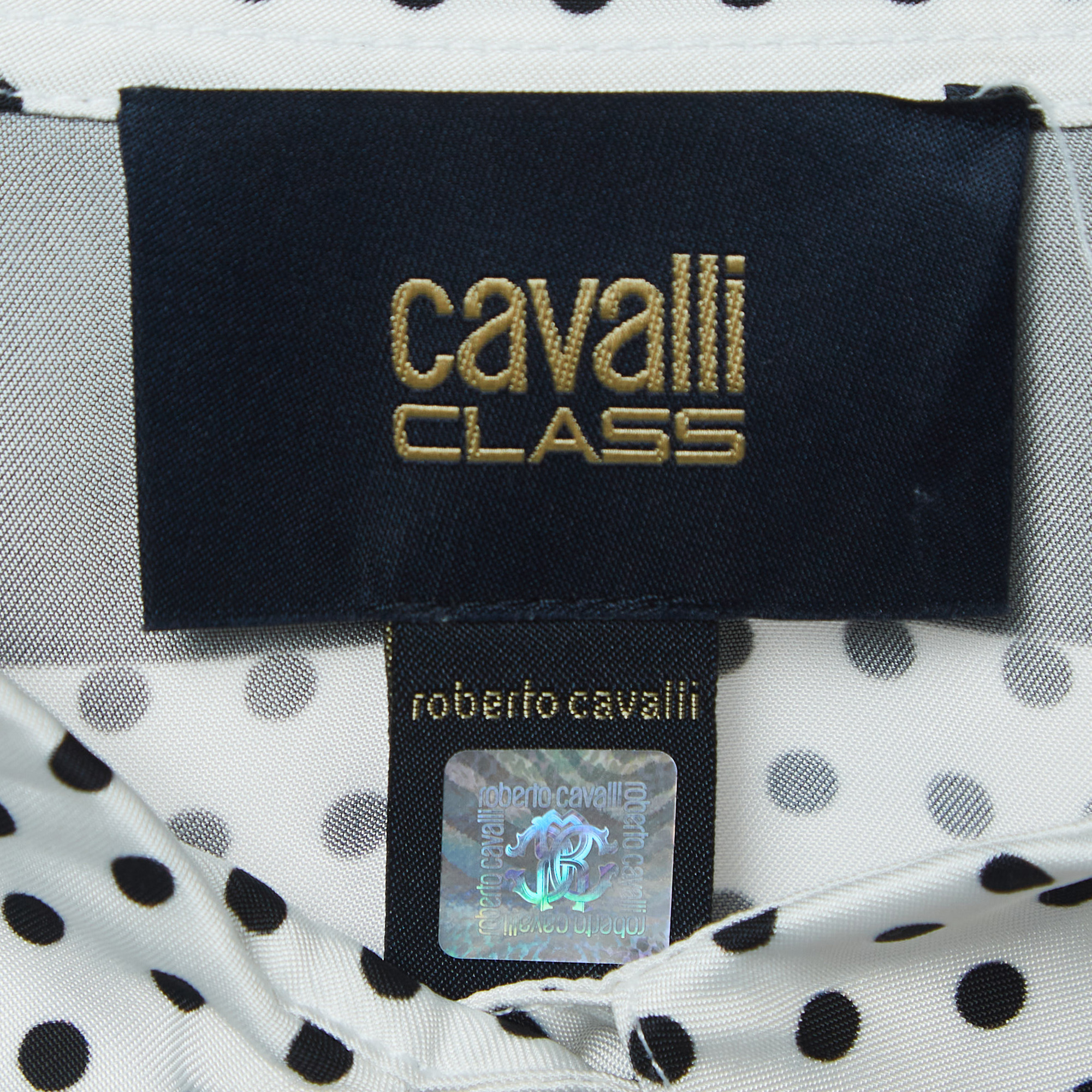 Class By Roberto Cavalli Multicolor Printed Crepe Button Front Shirt M