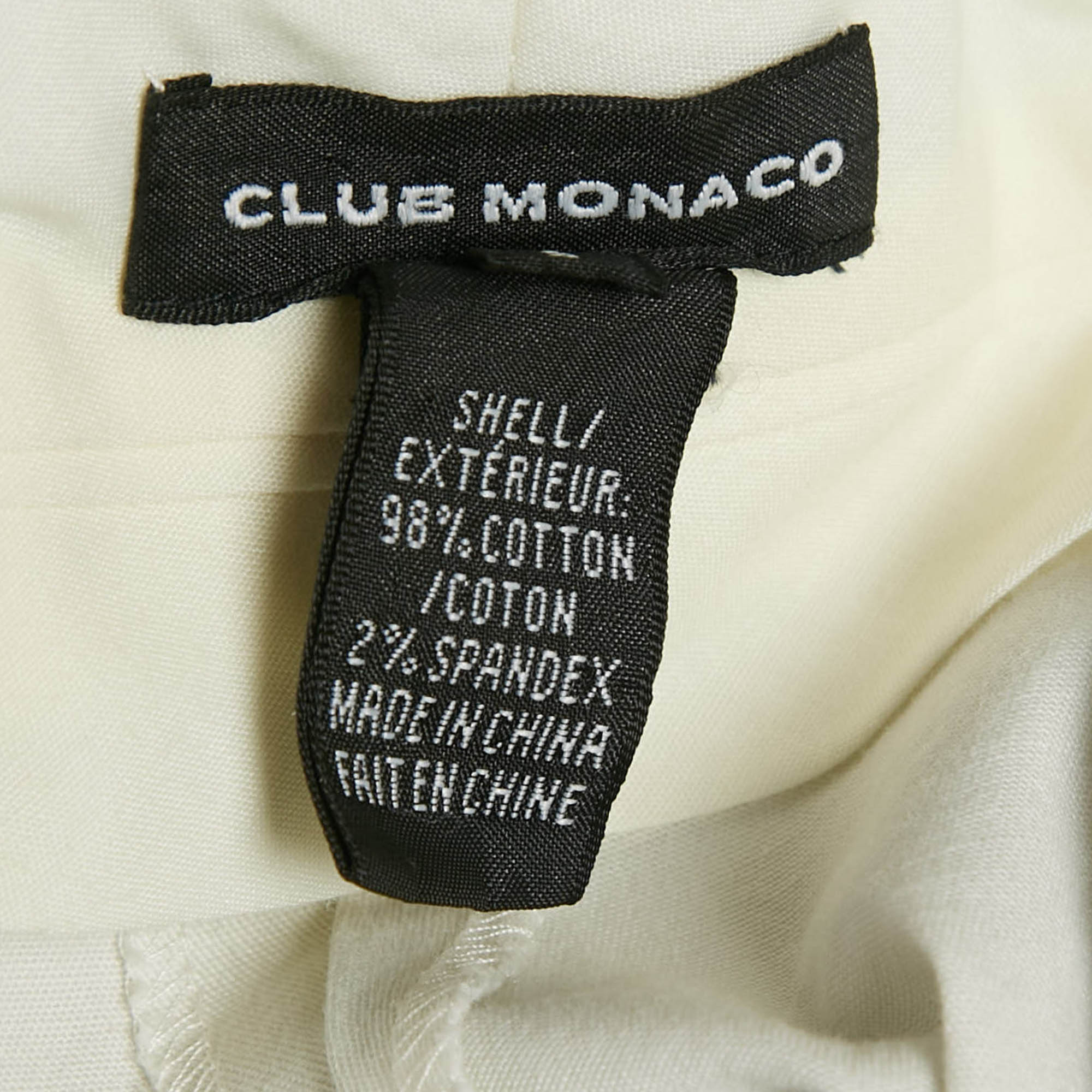 Club Monaco White Cotton Shorts S