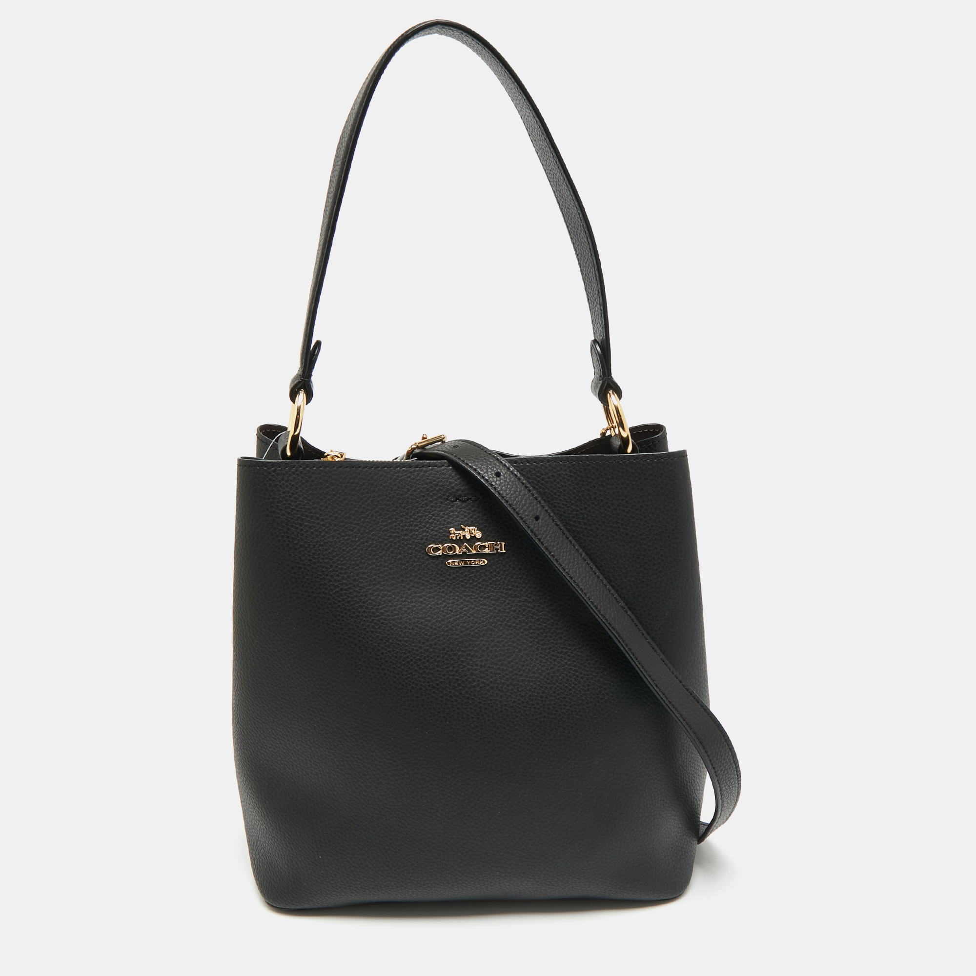 Coach Black Leather Town Bucket Bag - Coach - Modalova