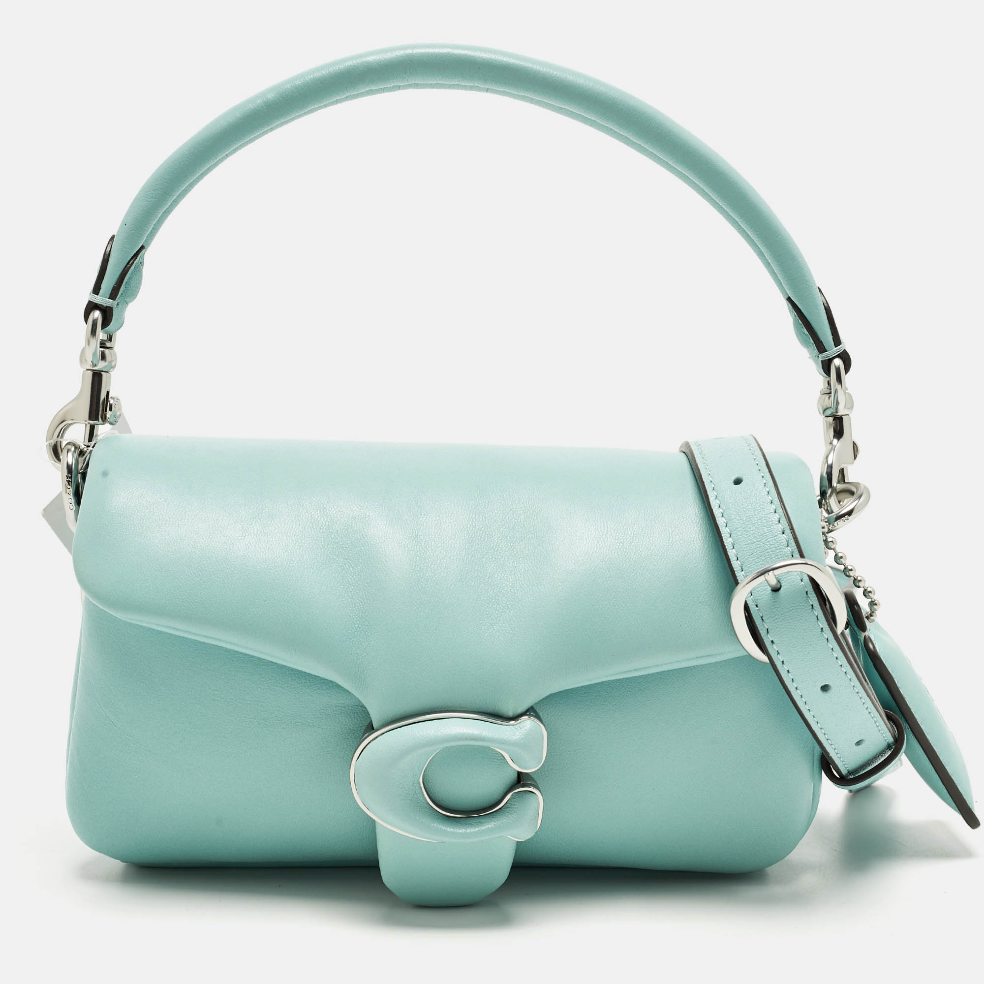 Coach Tabby Pillow 18 Light Blue Leather Shoulder Bag
Coach Tabby Pillow 18 Light Blue Leather Shoulder Bag