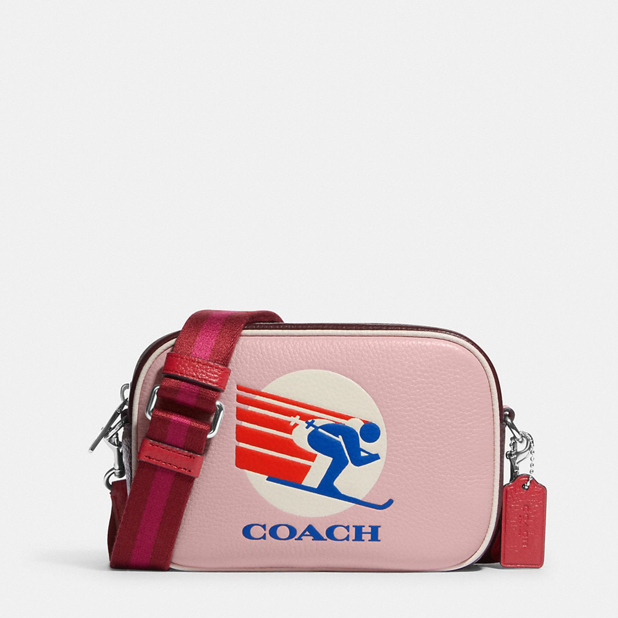 Coach Pink/Red Leather  Mini Jamie Camera Bag