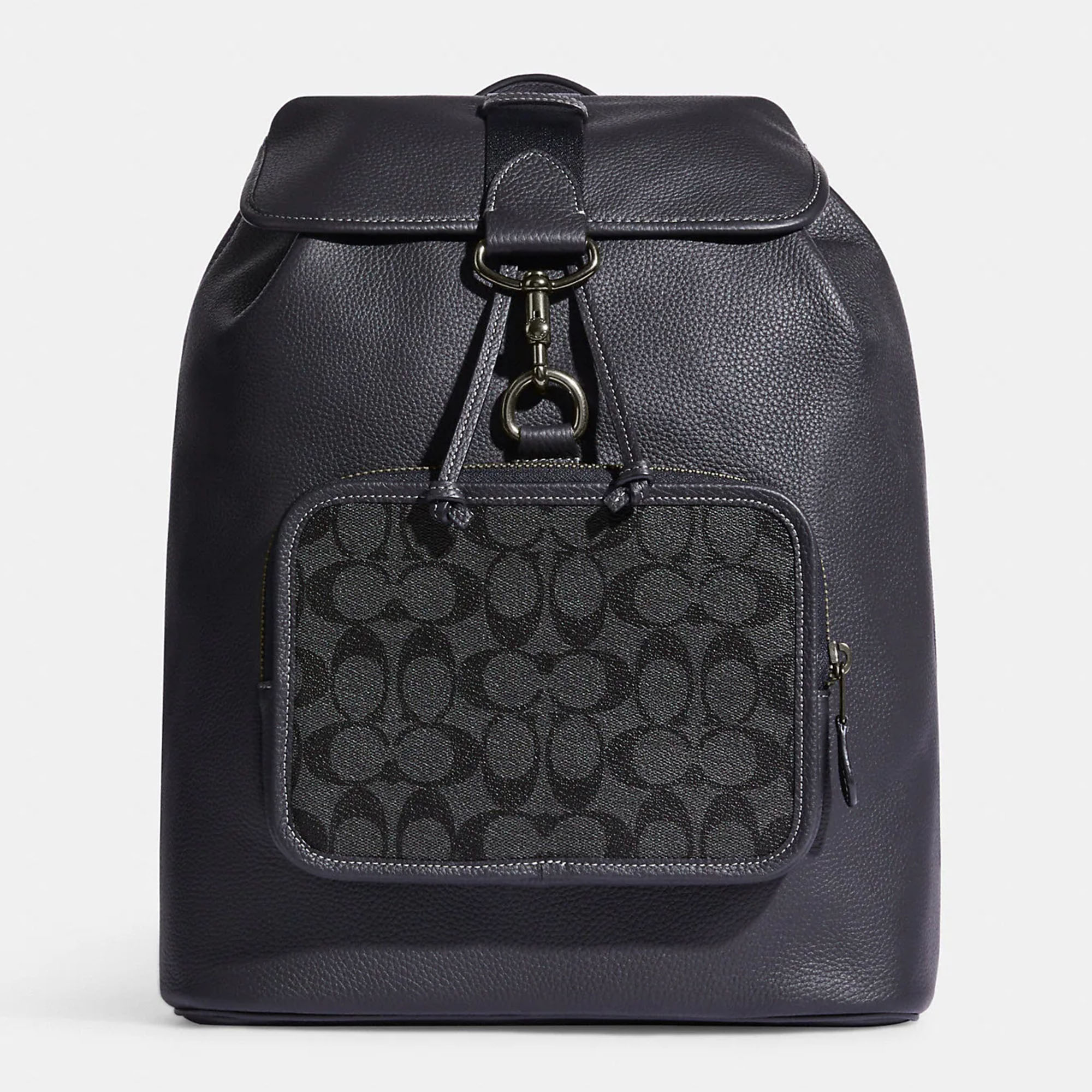 Coach Black/Charcoal Signature Canvas And Leather Sullivan Backpack