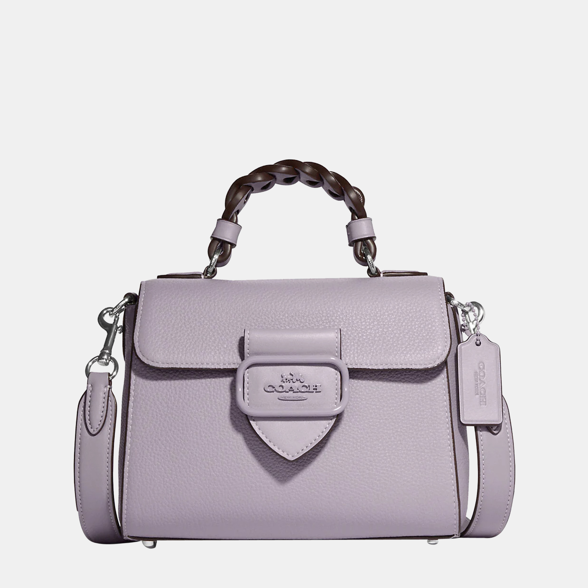 Coach Lavender Leather Top Handle Bag