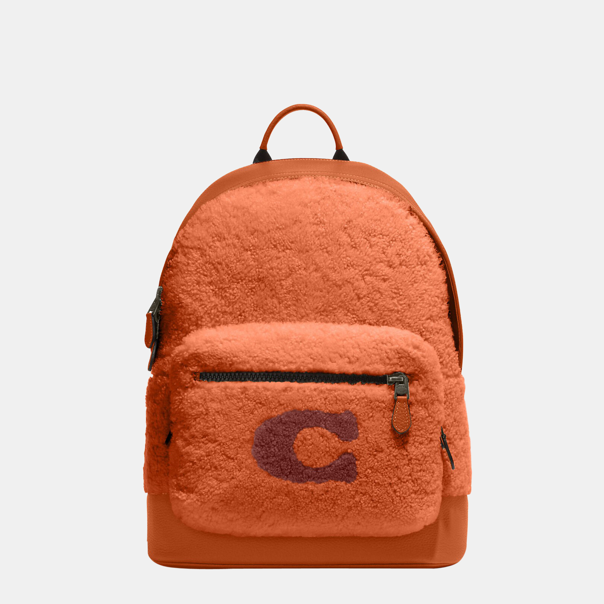 Coach Brown - Leather & Shearling - Backpack