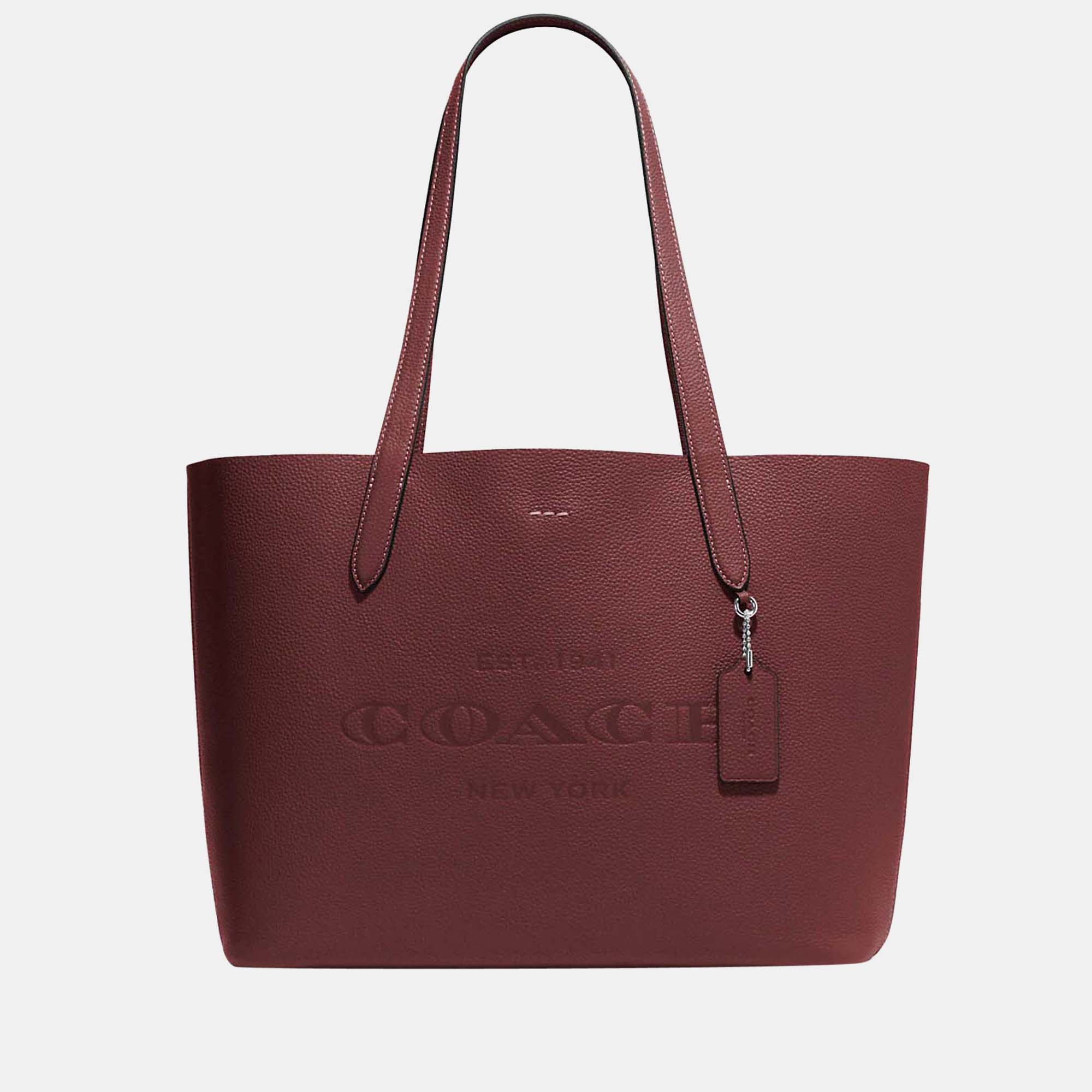 Coach Wine Red - Leather - Cameron Tote Bag