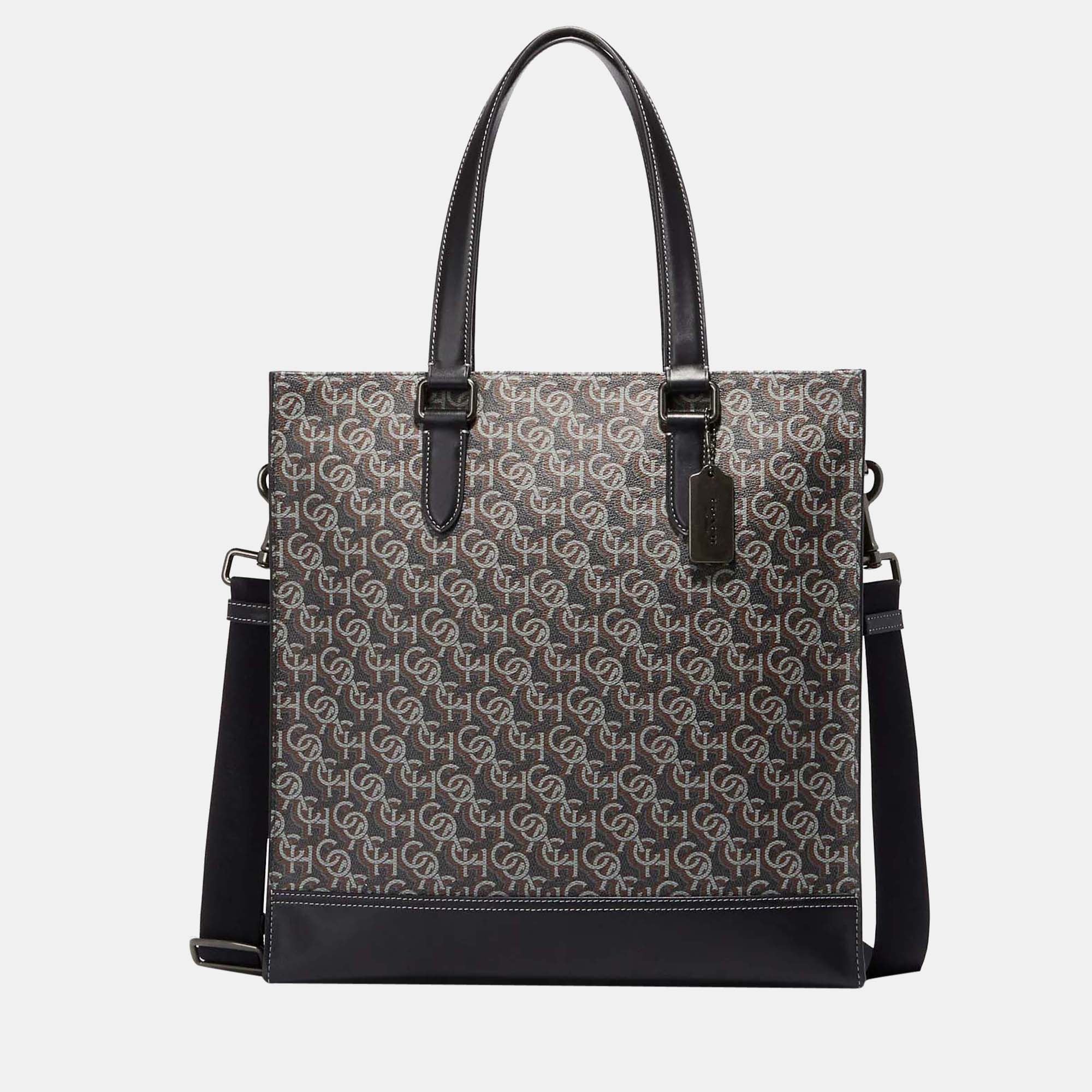 Coach Black Multicolor - Printed Coated Canvas And Leather - Tote Bag