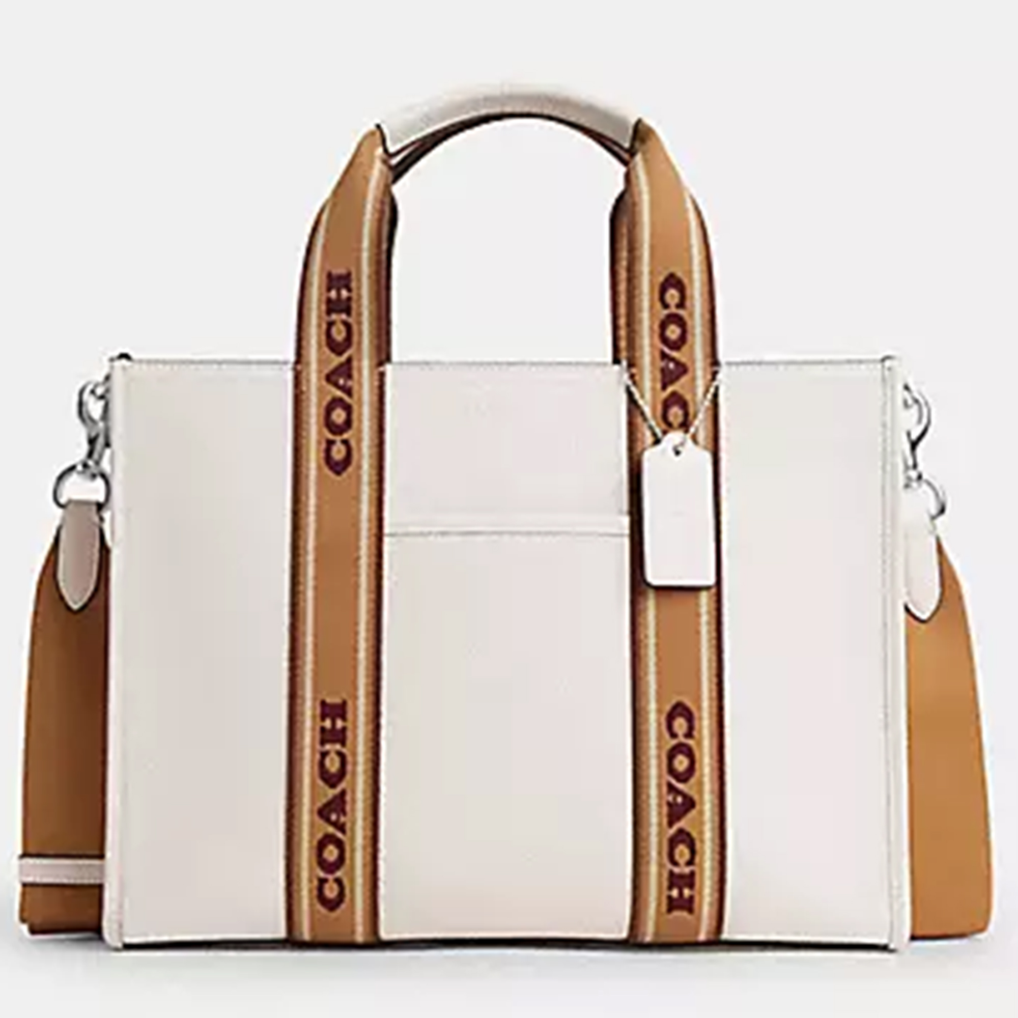 Coach Beige Leather Smith Tote Bag