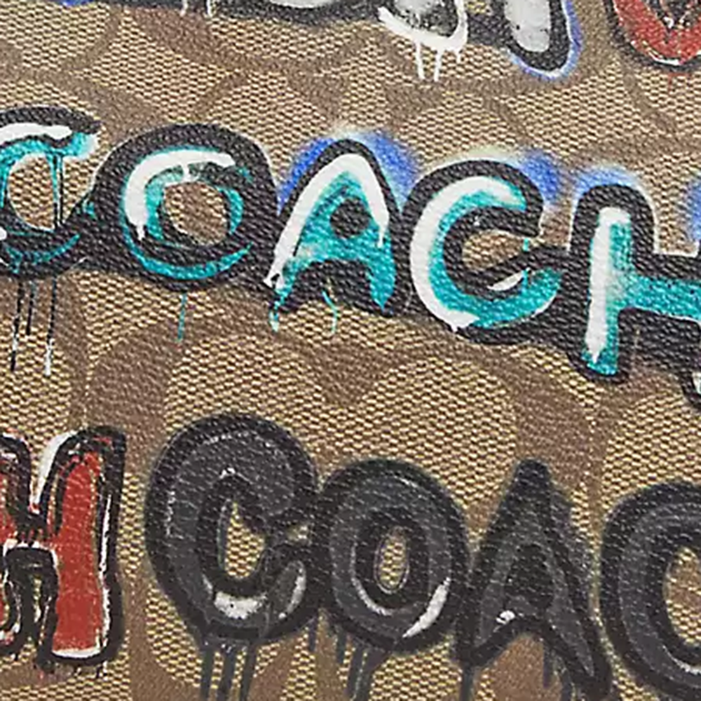 Coach X Mint Brown/Beige Multicolor Signature Coated Canvas And Leather Serf Teri Shoulder Bag