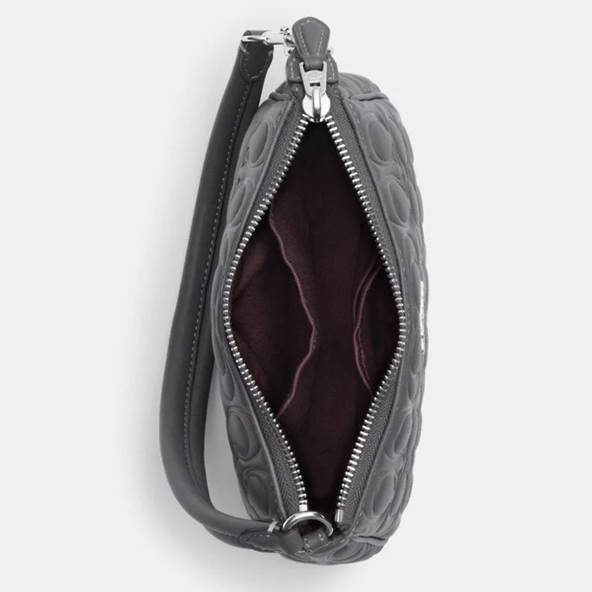 Coach Grey Signature Leather Teri Shoulder Bag