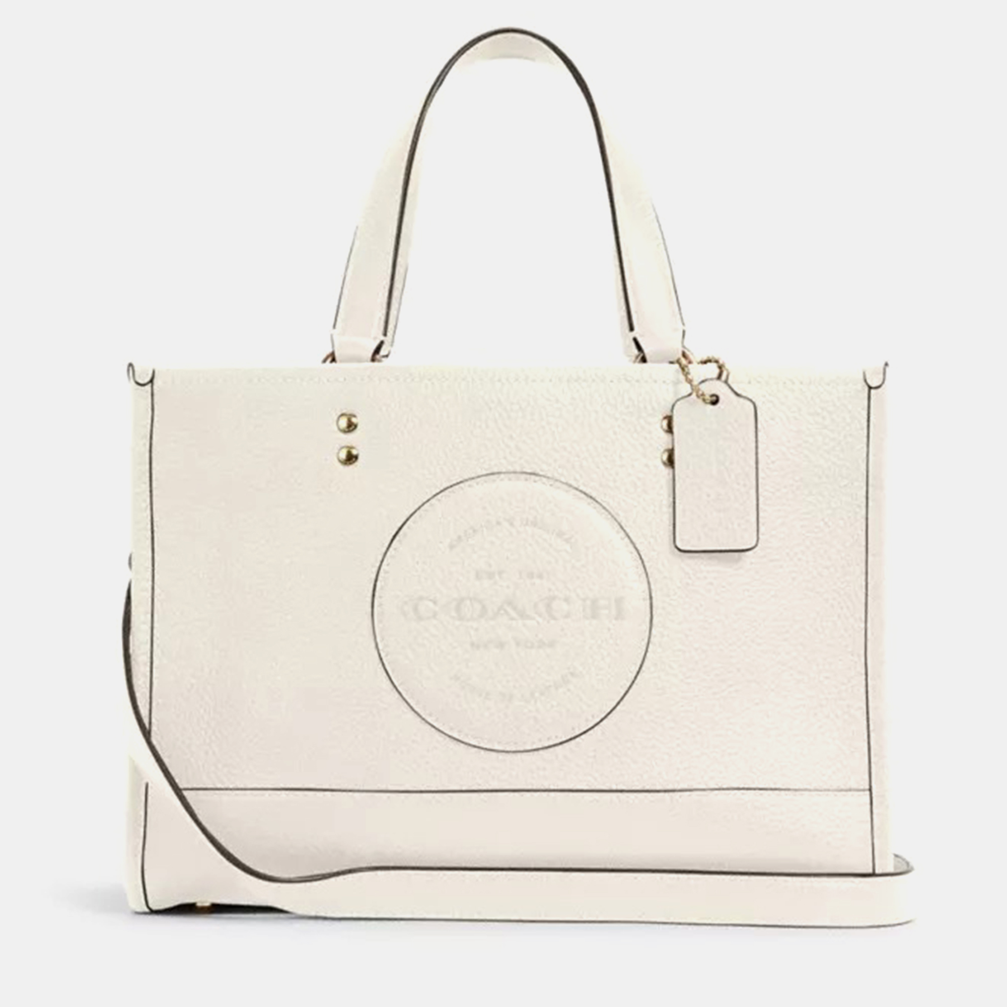 Coach Off White Leather Dempsey Tote Bag