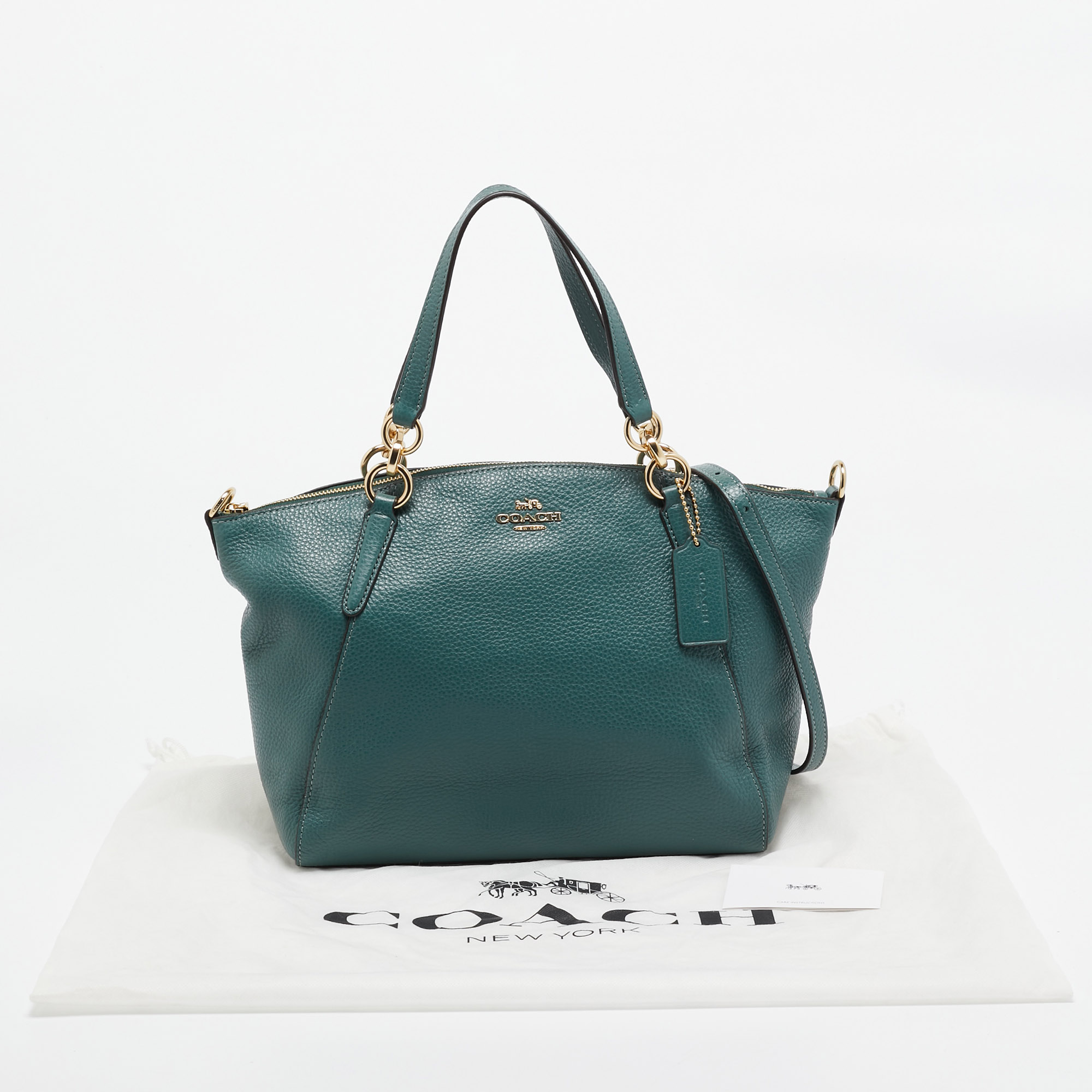 Coach Green Leather Small Kelsey Satchel