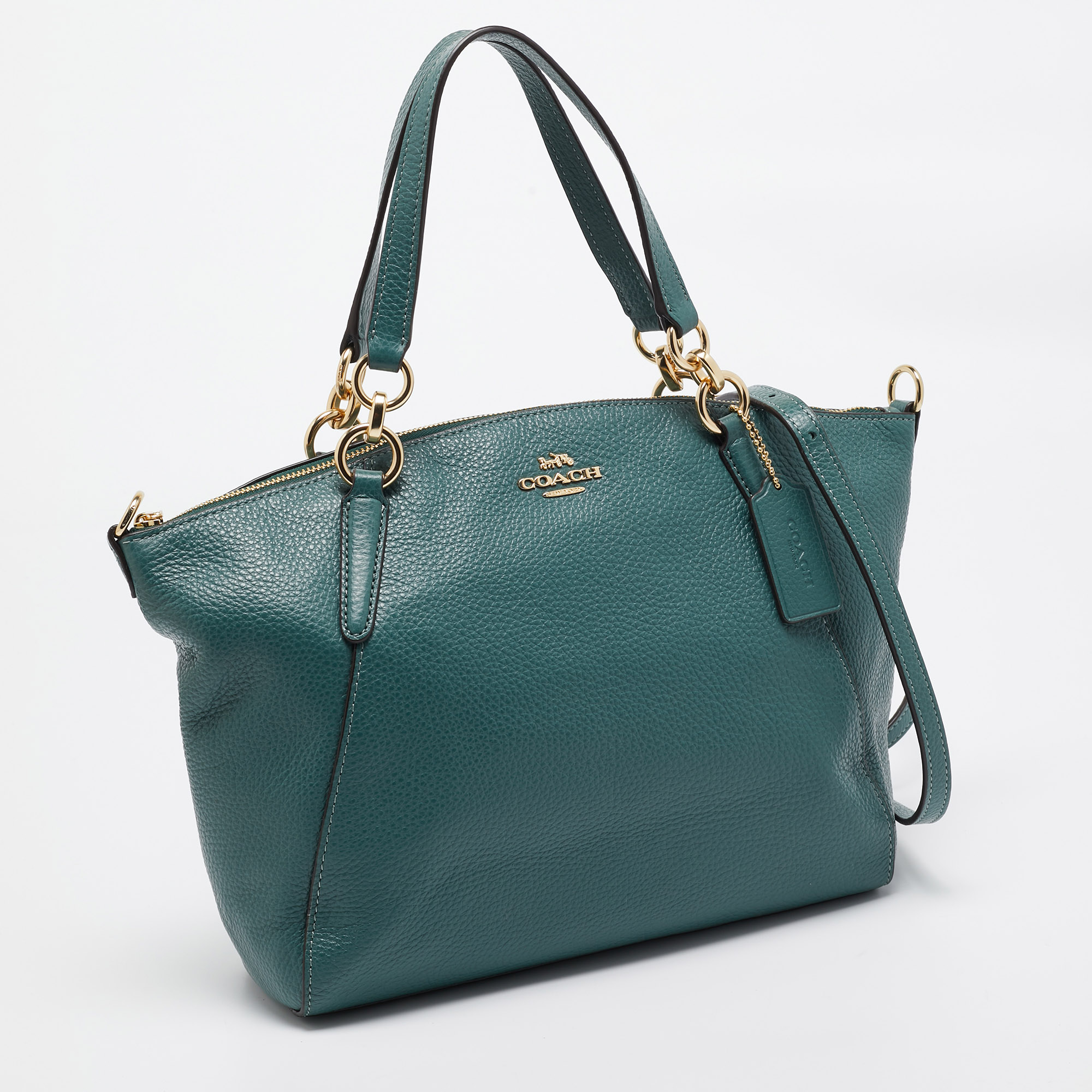 Coach Green Leather Small Kelsey Satchel