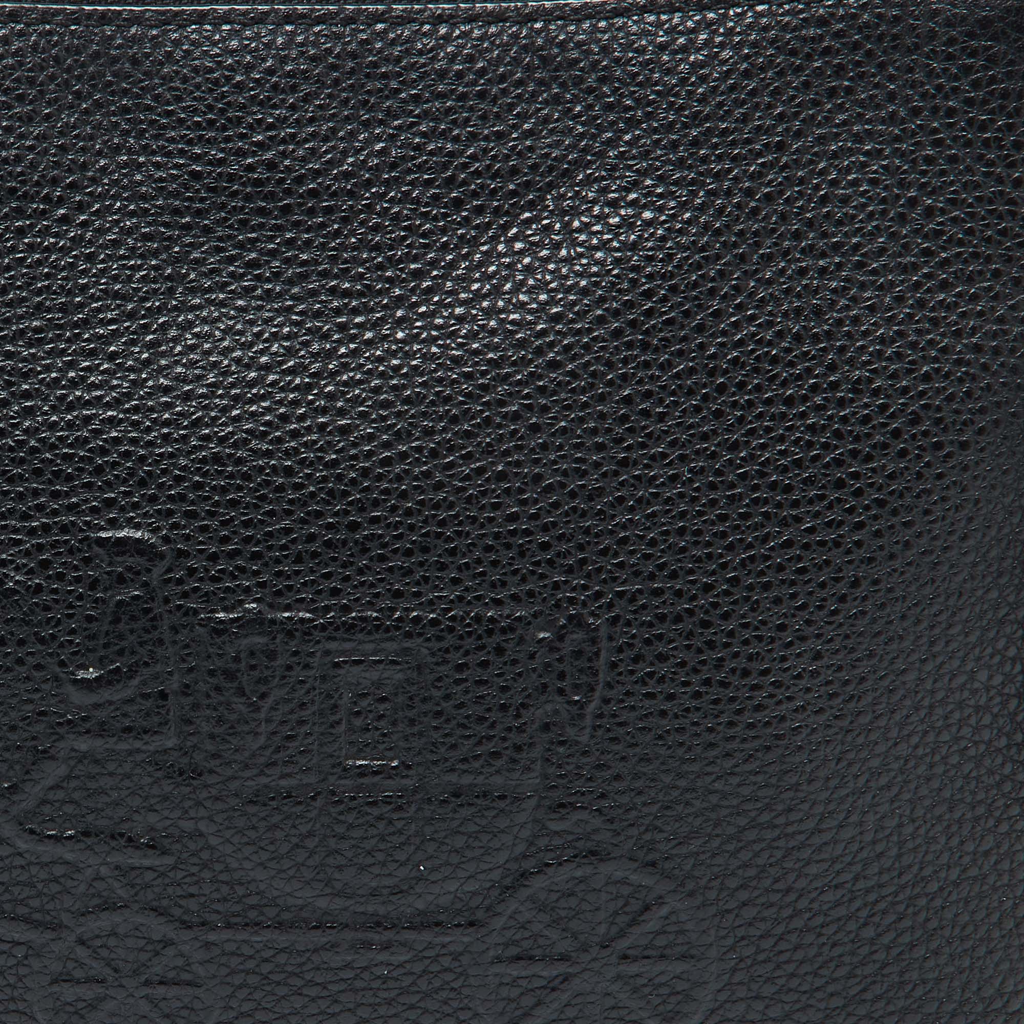 Coach Black Leather Embossed Horse And Carriage Bag