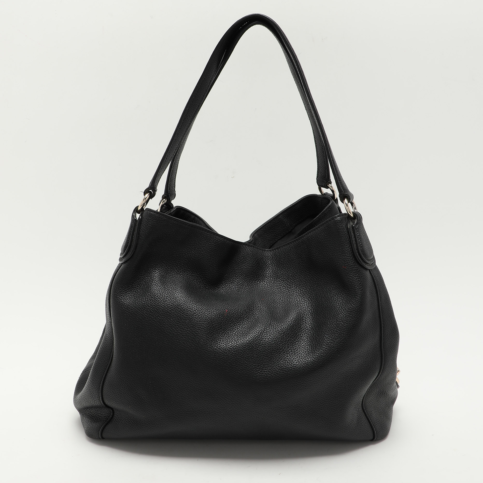 Coach Black Leather Edie 31 Satchel