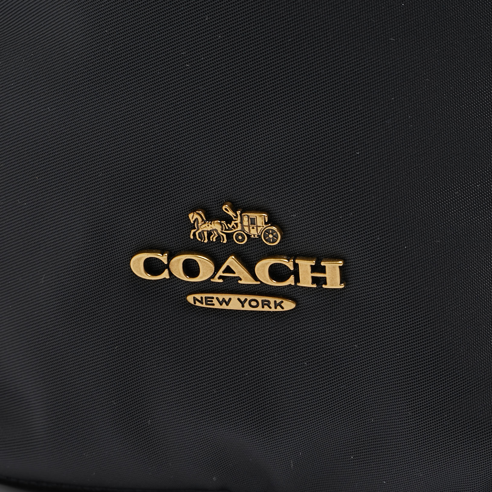 Coach Black Nylon And Leather Cargo Vintage Rose Print Interior Backpack