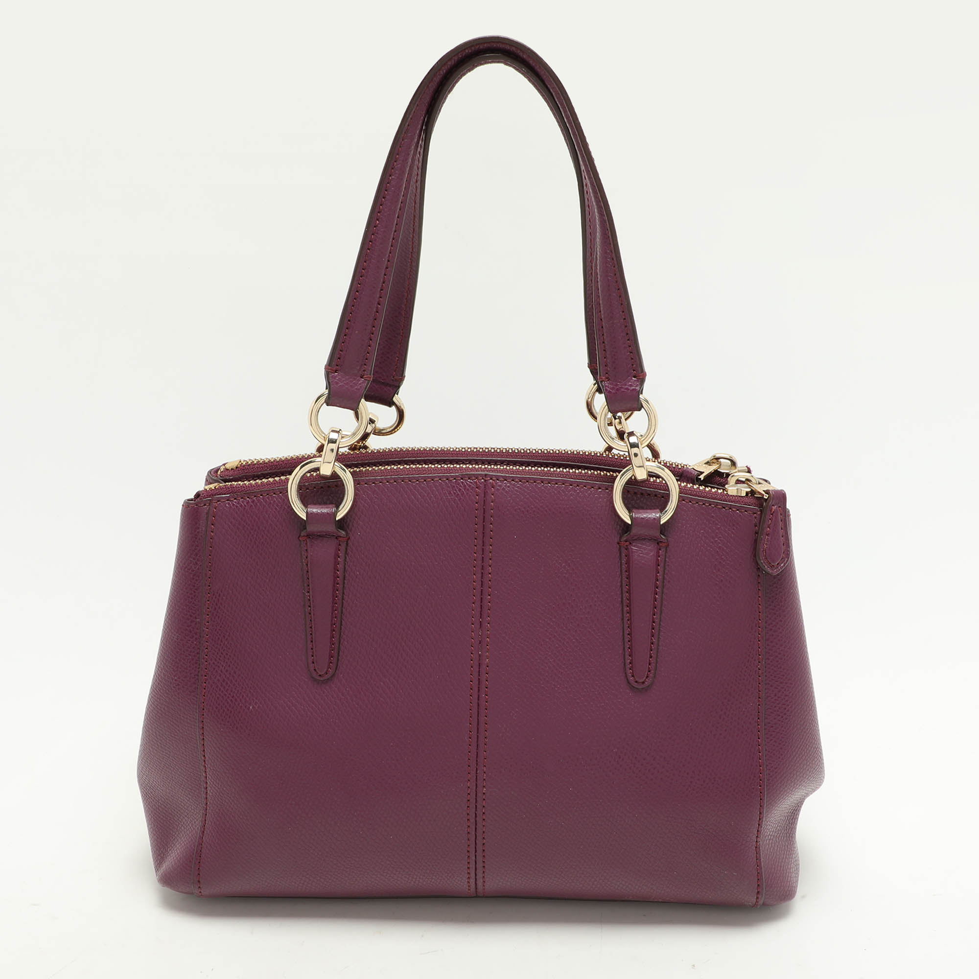 Coach Purple Leather Christie Carryall Tote