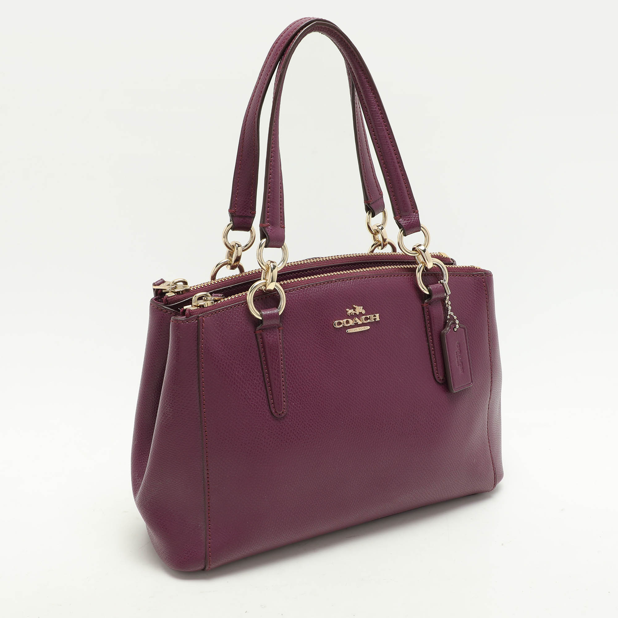 Coach Purple Leather Christie Carryall Tote