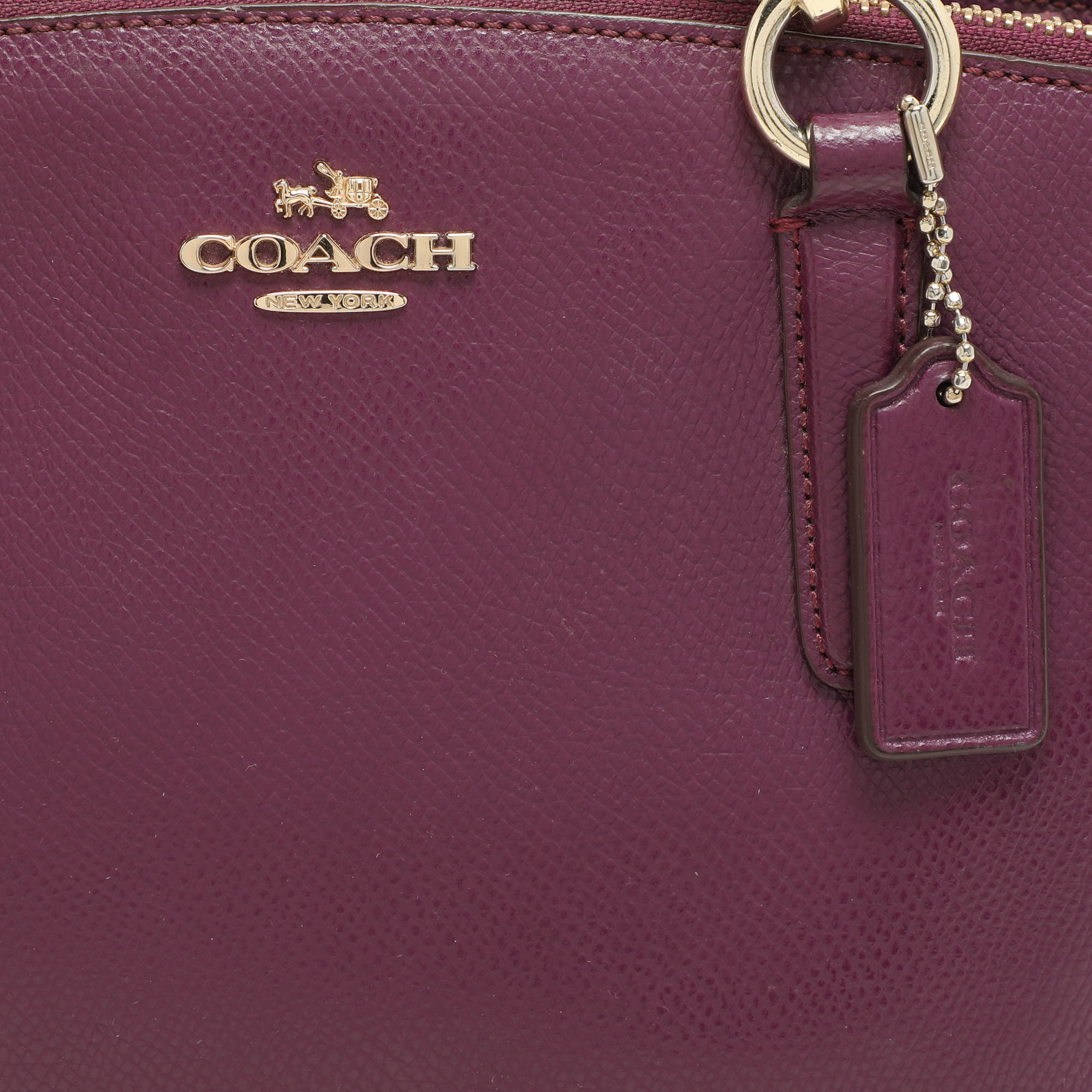 Coach Purple Leather Christie Carryall Tote