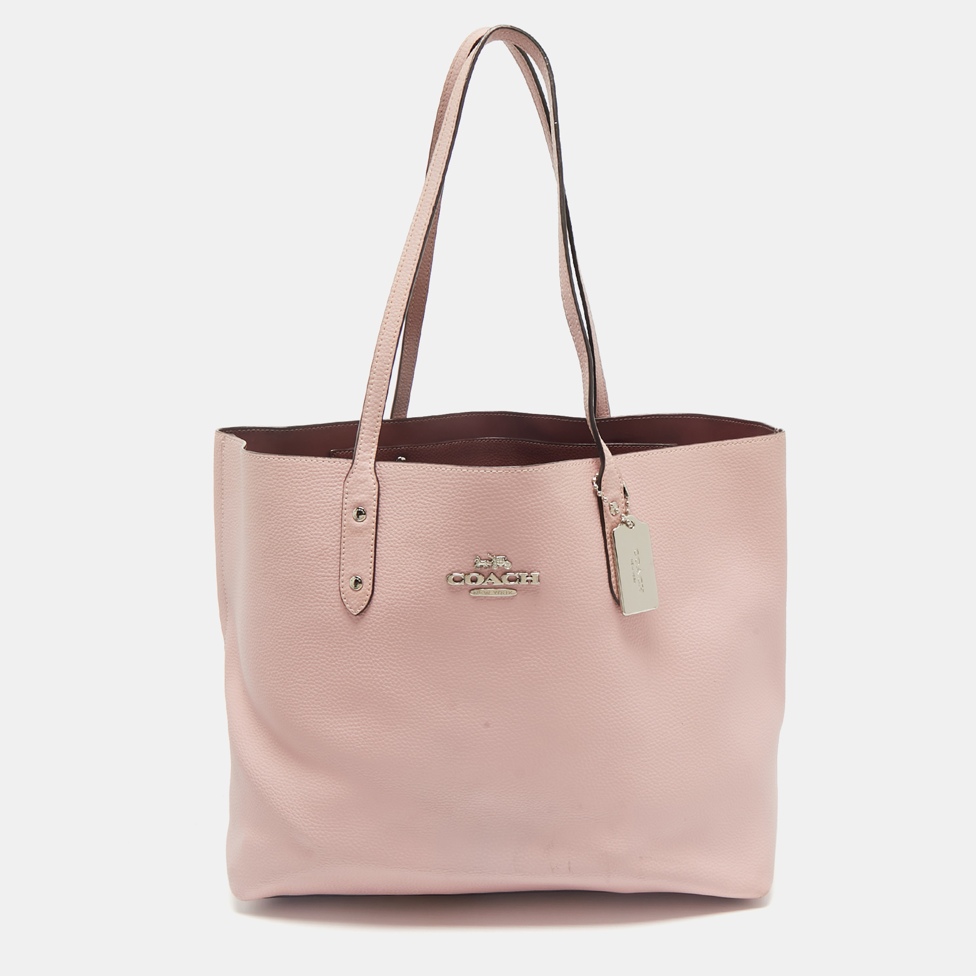 Coach Pink Leather Large Town Tote