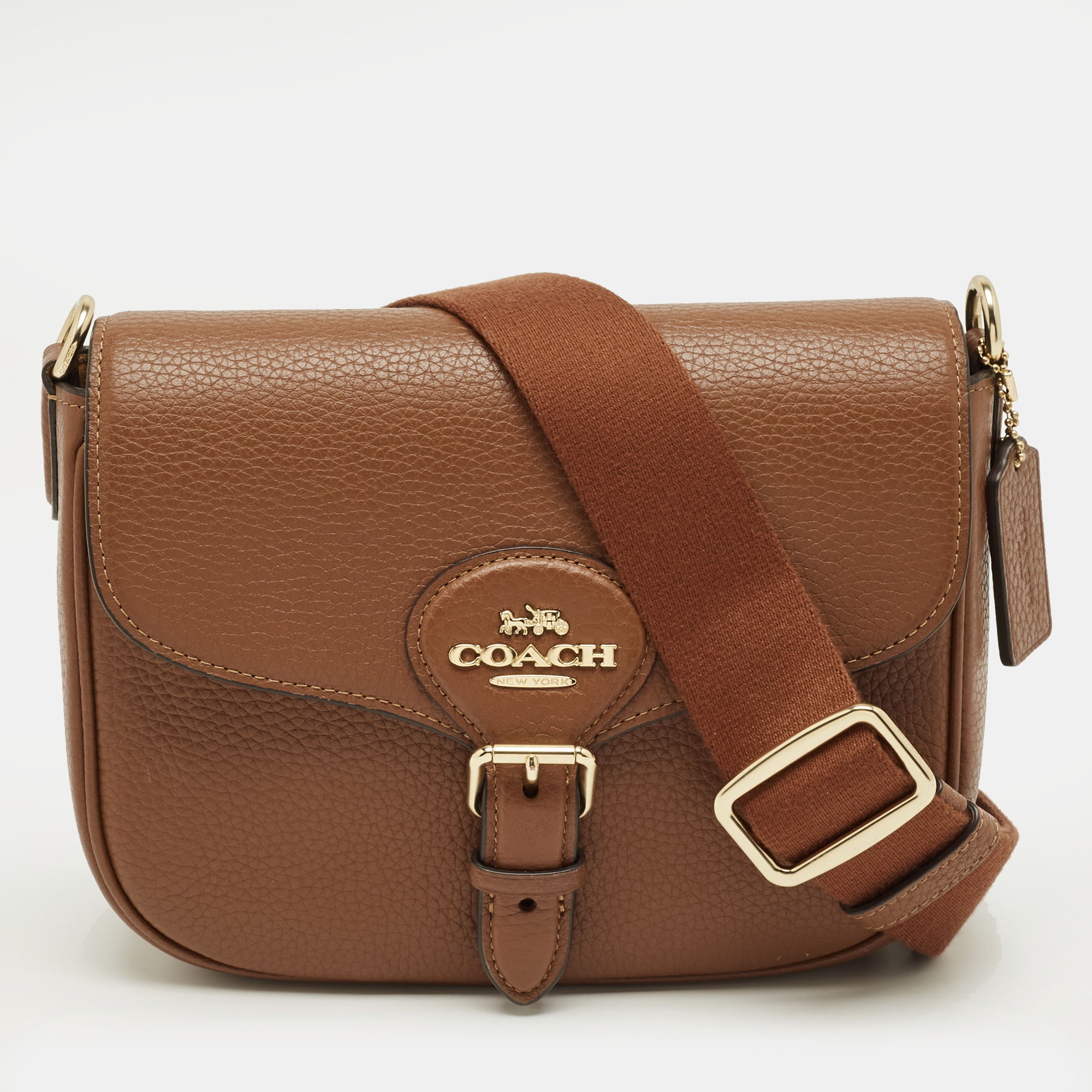 Coach Brown Leather Amelia Saddle Crossbody Bag
Coach Brown Leather Amelia Saddle Crossbody Bag