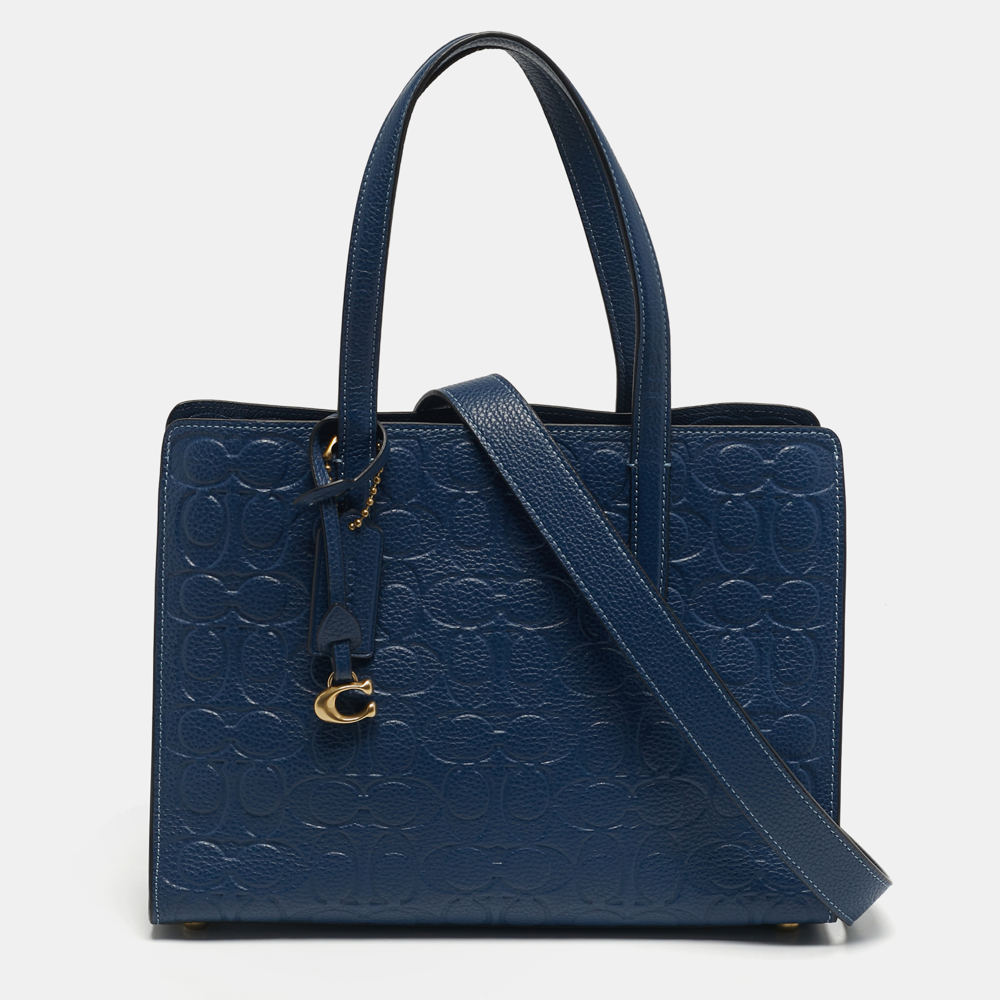 Coach Carter Carryall Blue Signature Leather Tote
Coach Carter Carryall Blue Signature Leather Tote