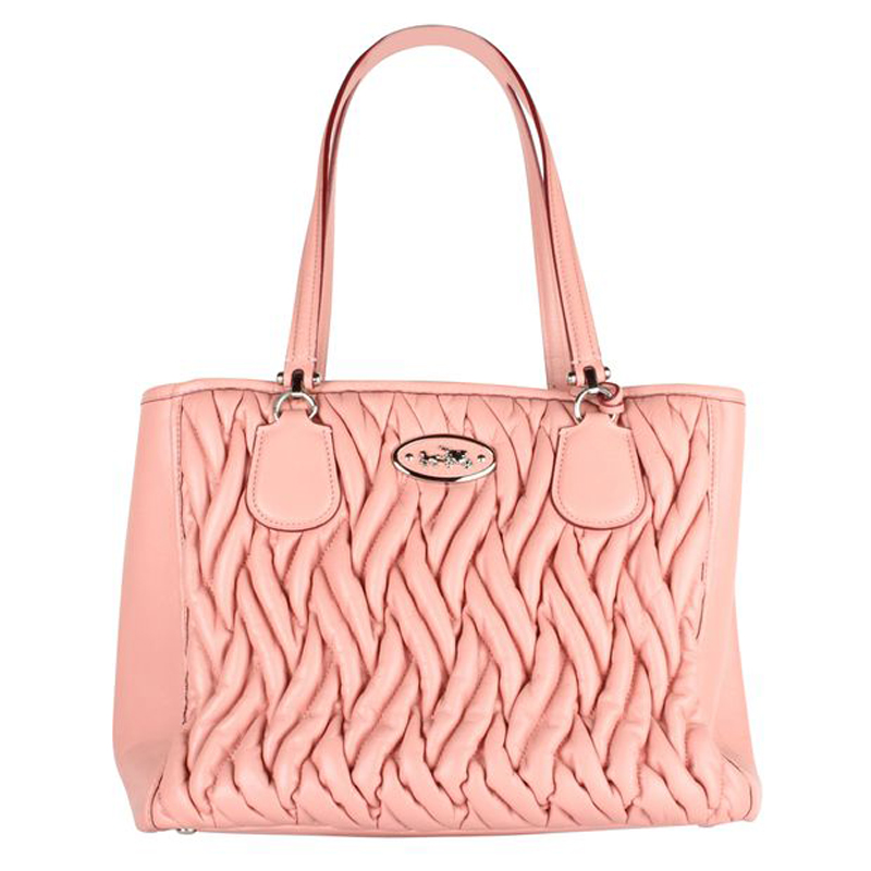 Coach Pastel Pink Leather Tote