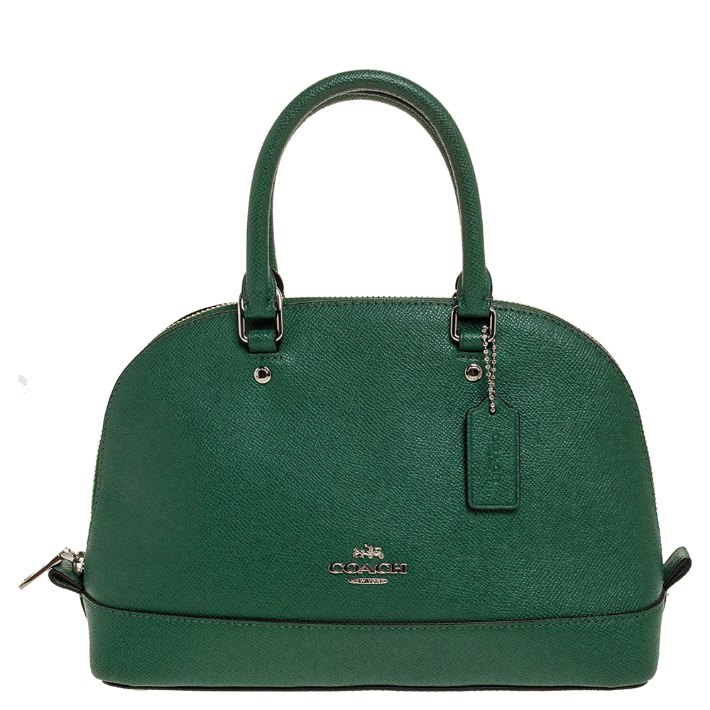 Image of Coach Green Leather Mini Sierra Satchel
