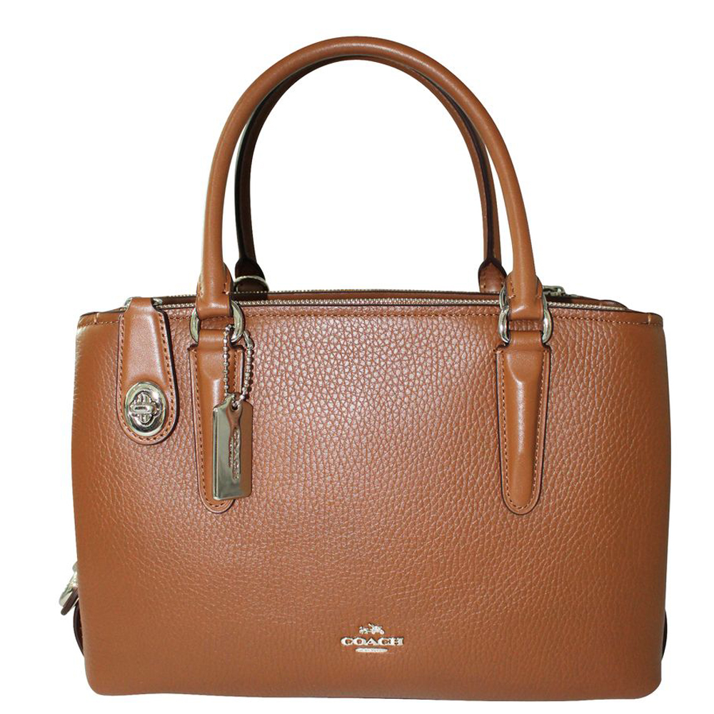 Image of Coach Brown/Dark Brown Leather Shoulder Bag