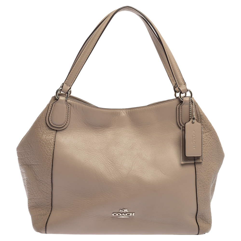 Image of Coach Beige Leather Satchel