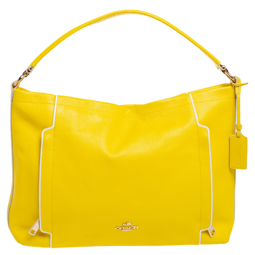 Coach Yellow Leather Scout Hobo