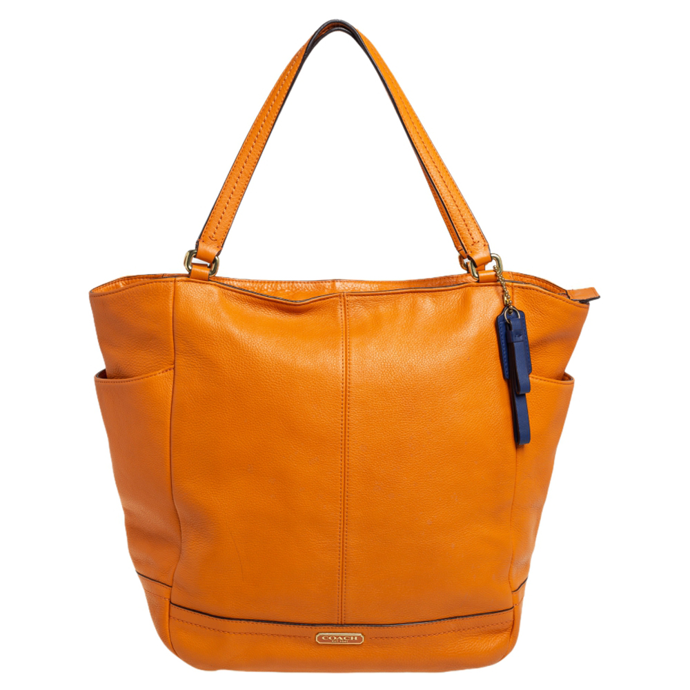 Coach Mustard Leather Park North/South Tote