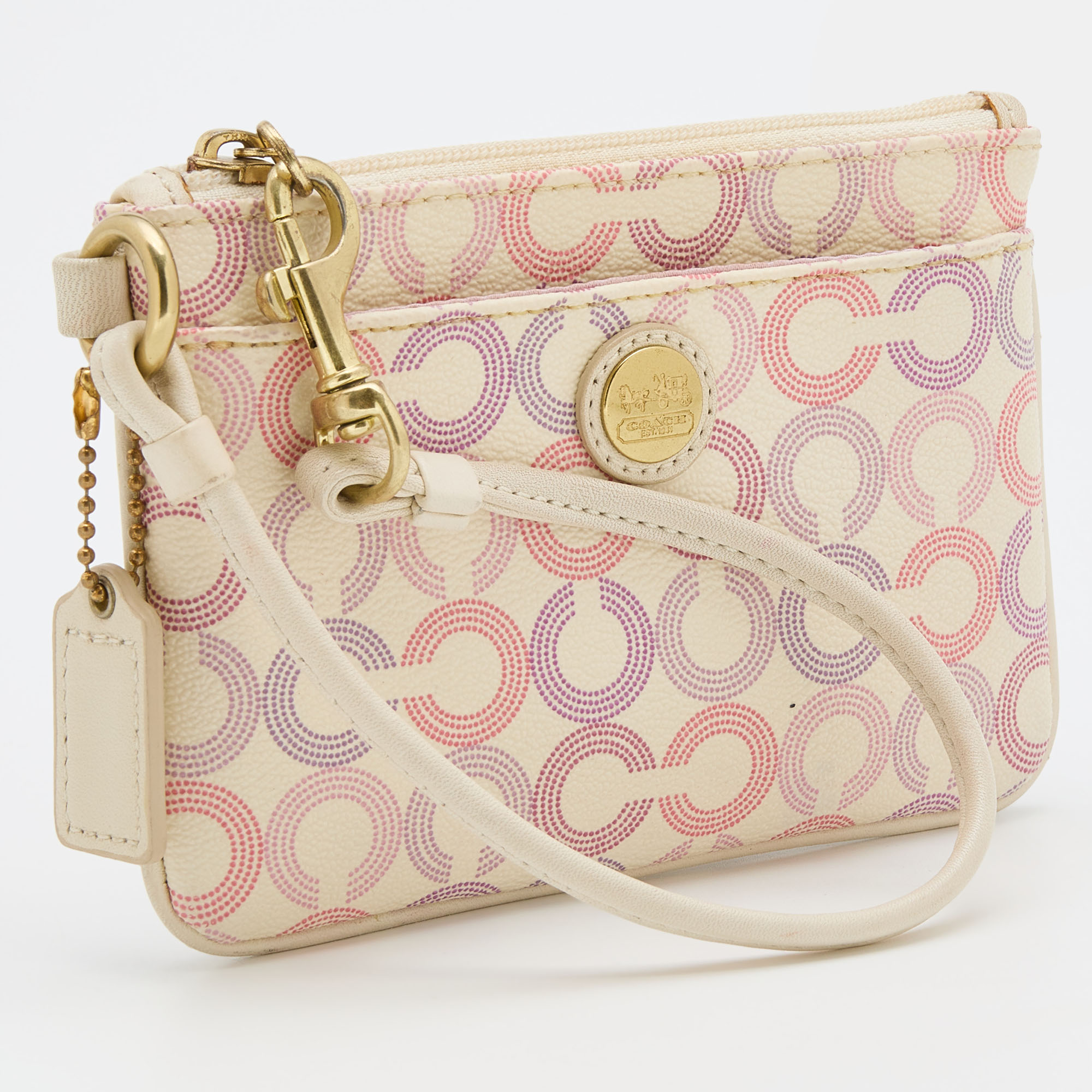 Coach Multicolor Coated Canvas Clutch Bag