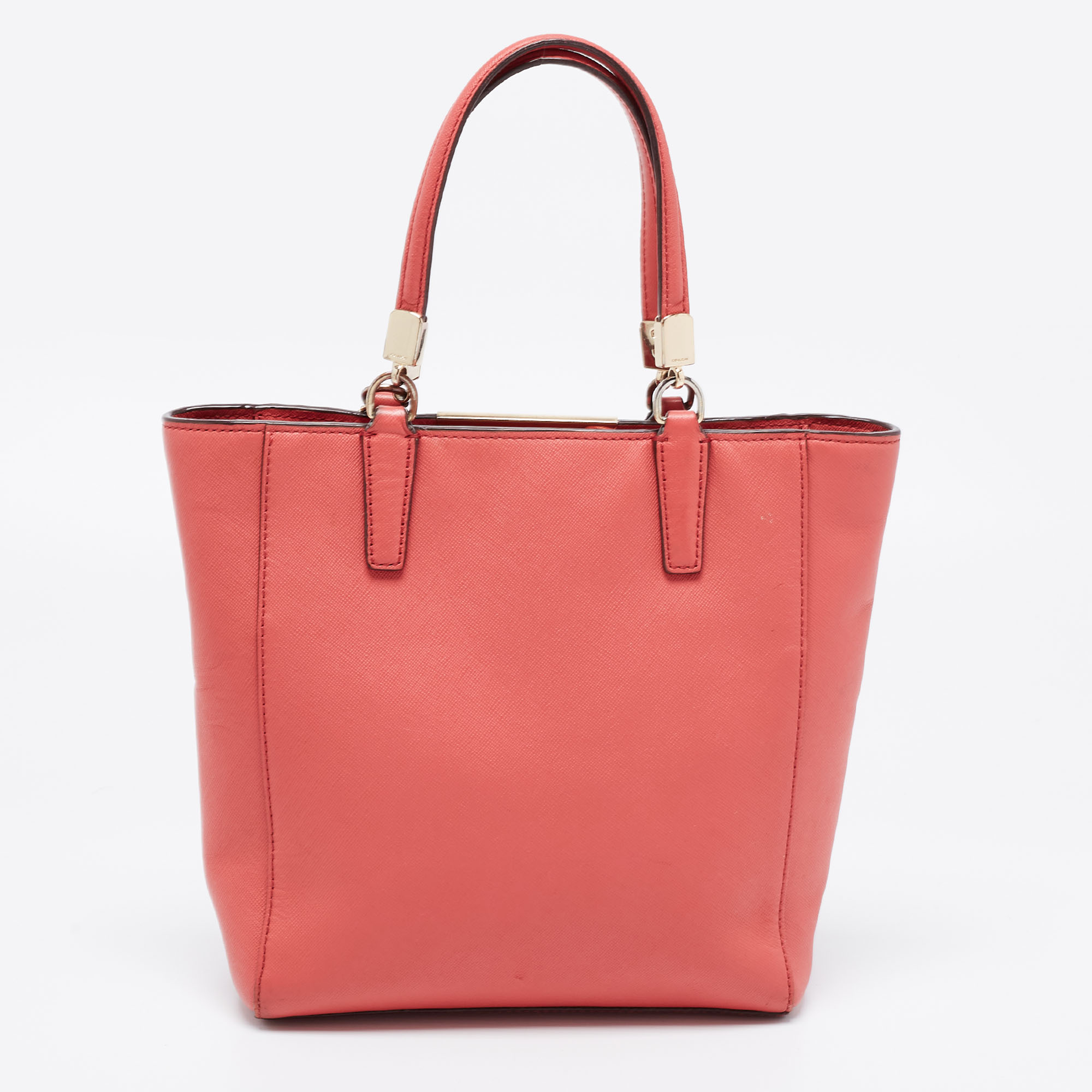 Coach Red Leather Zip Tote