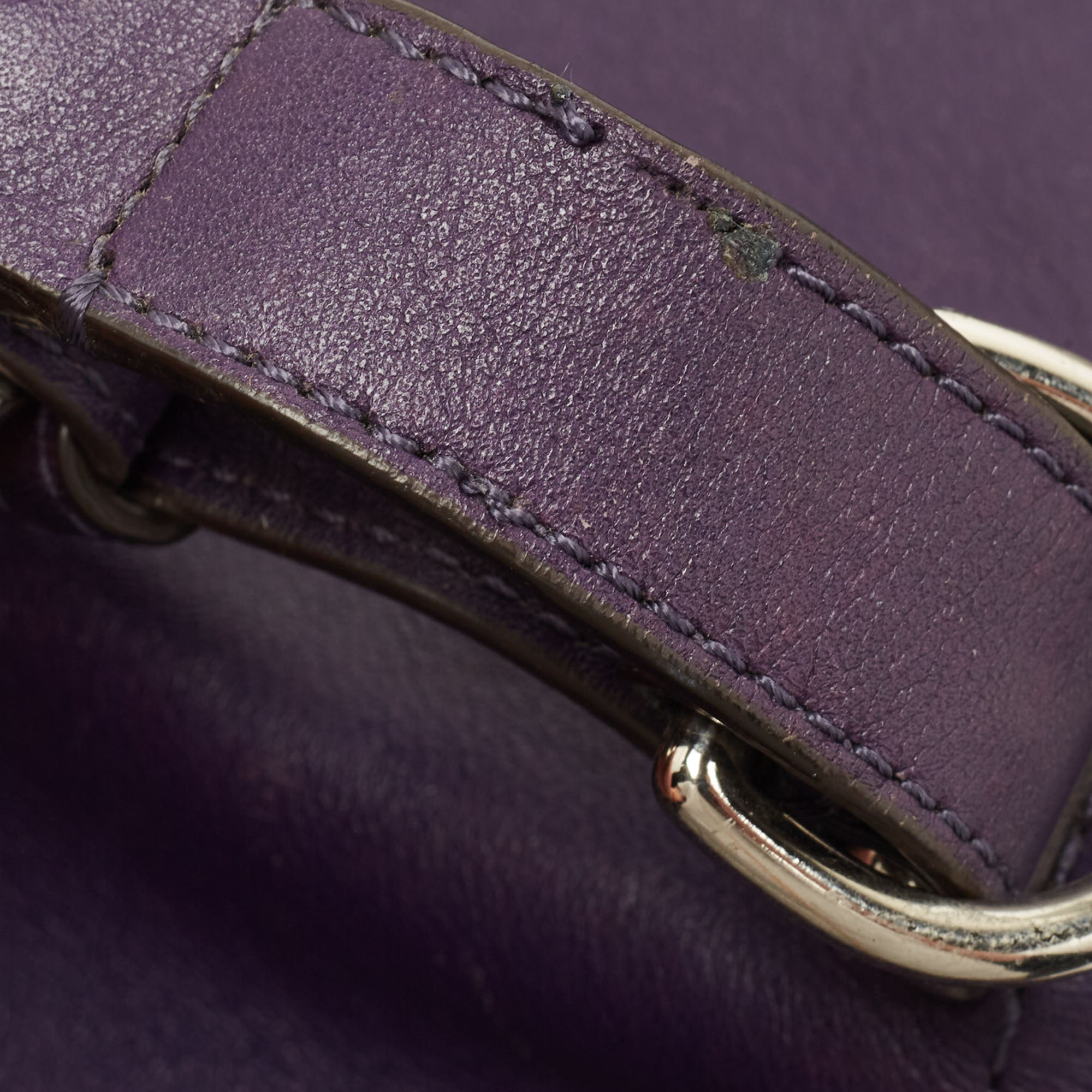 Coach Purple Leather Romy Top Handle Bag